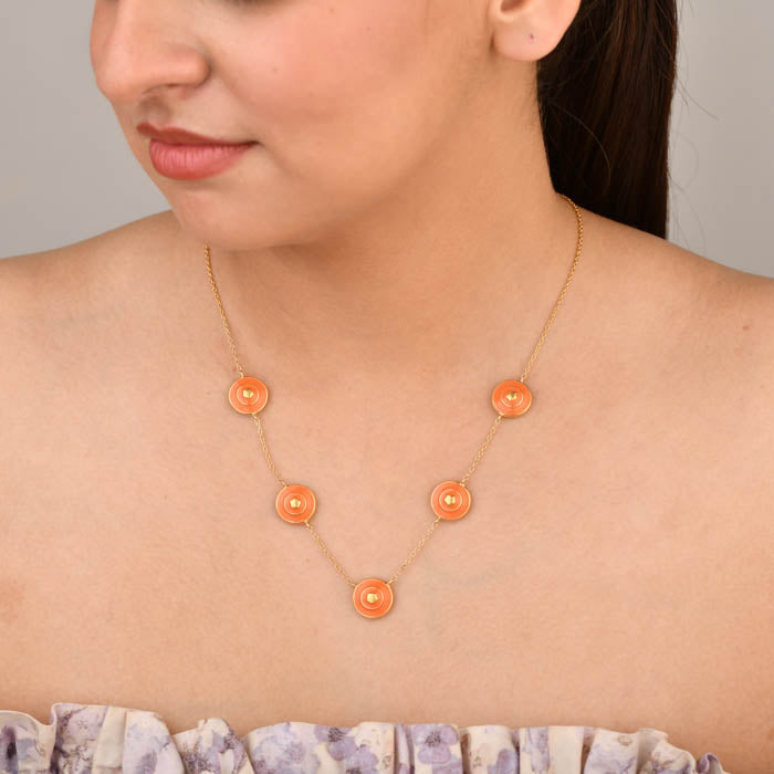 Coral Bloomelle Cascade Necklace