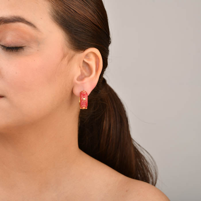 Blush Pink Bloomelle Hoops