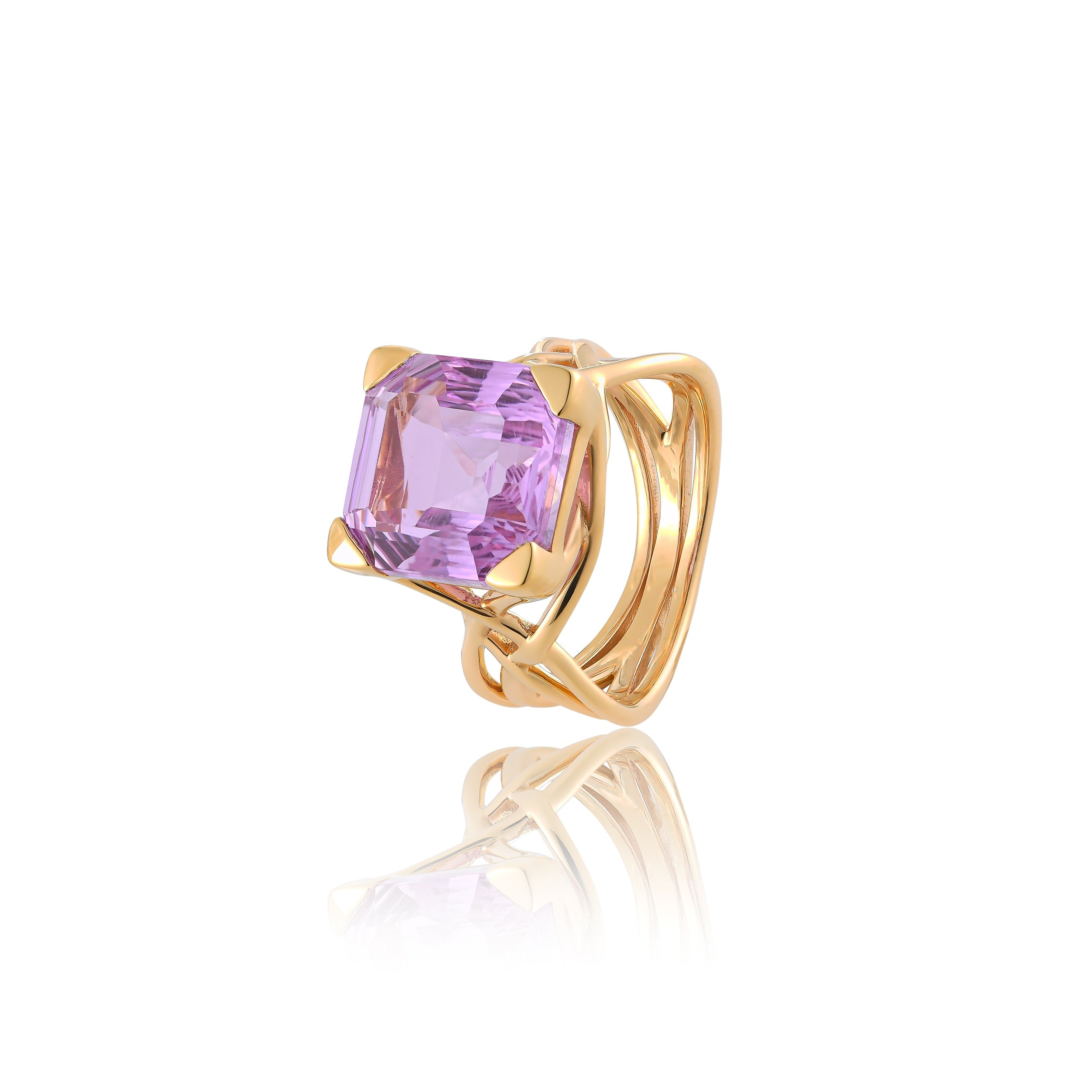 Amethia Kunzite Quartz Ring