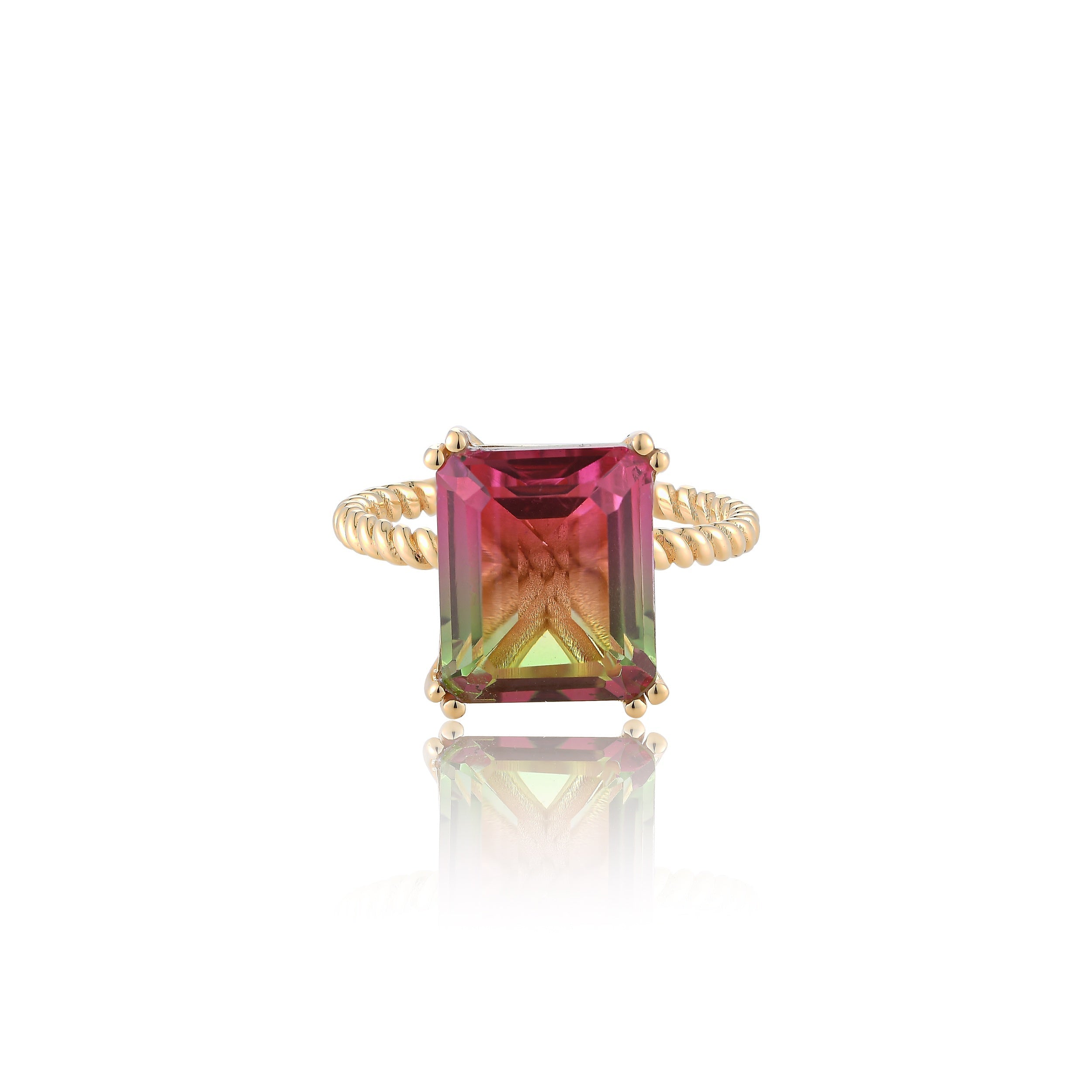 Aurora Ametrine Quartz Ring
