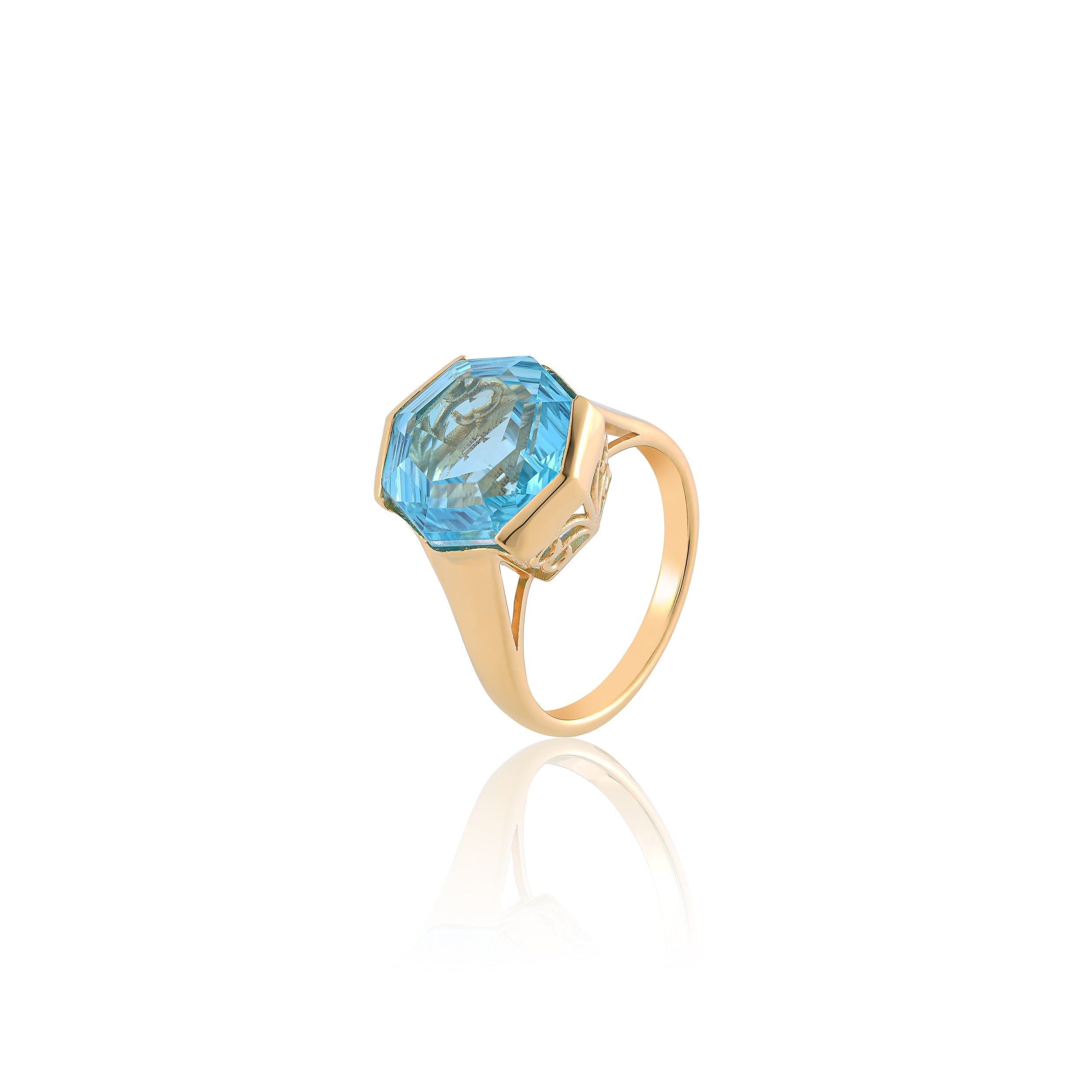 Azure Paraiba Quartz Ring