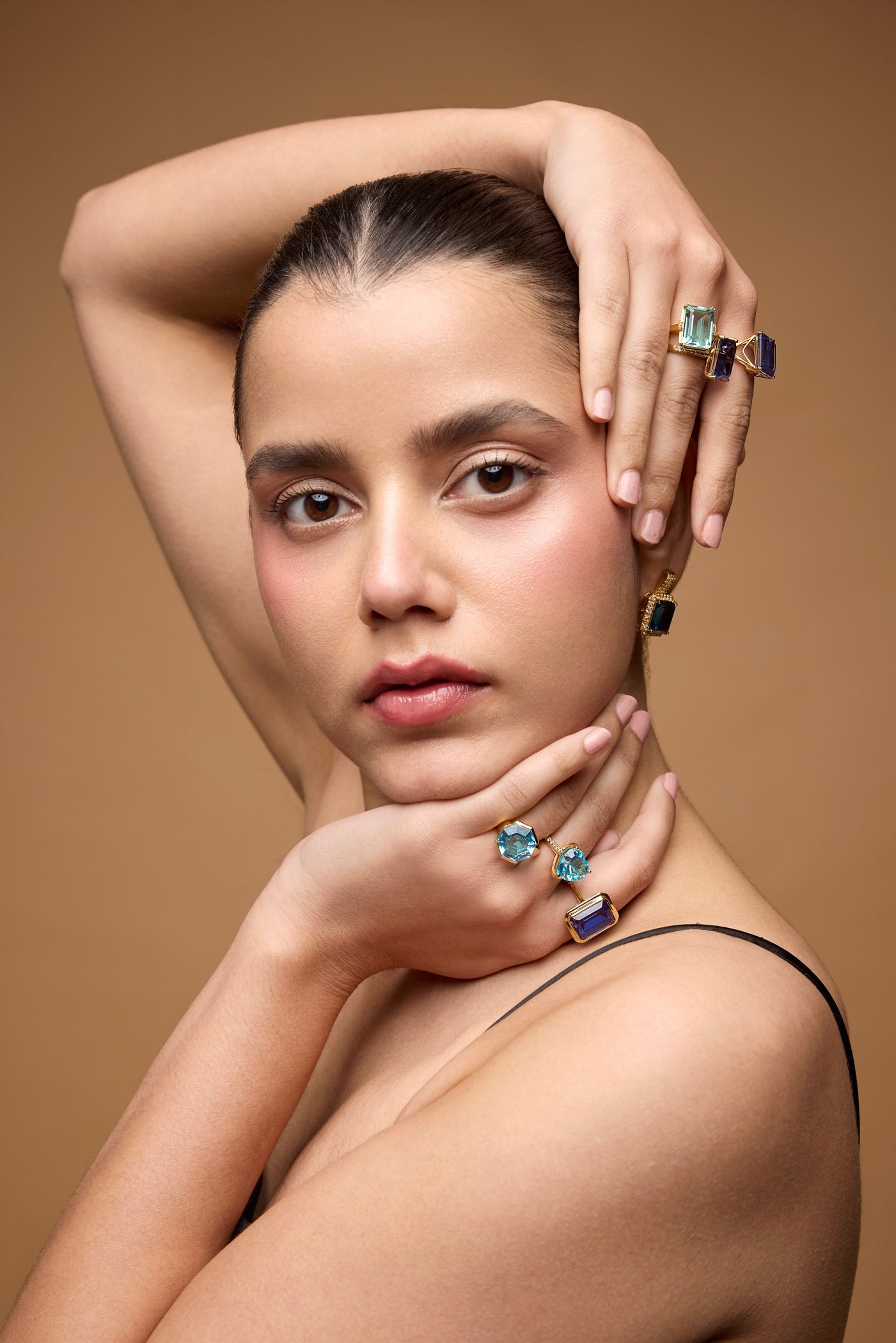 London Blue Gem Drop Earrings