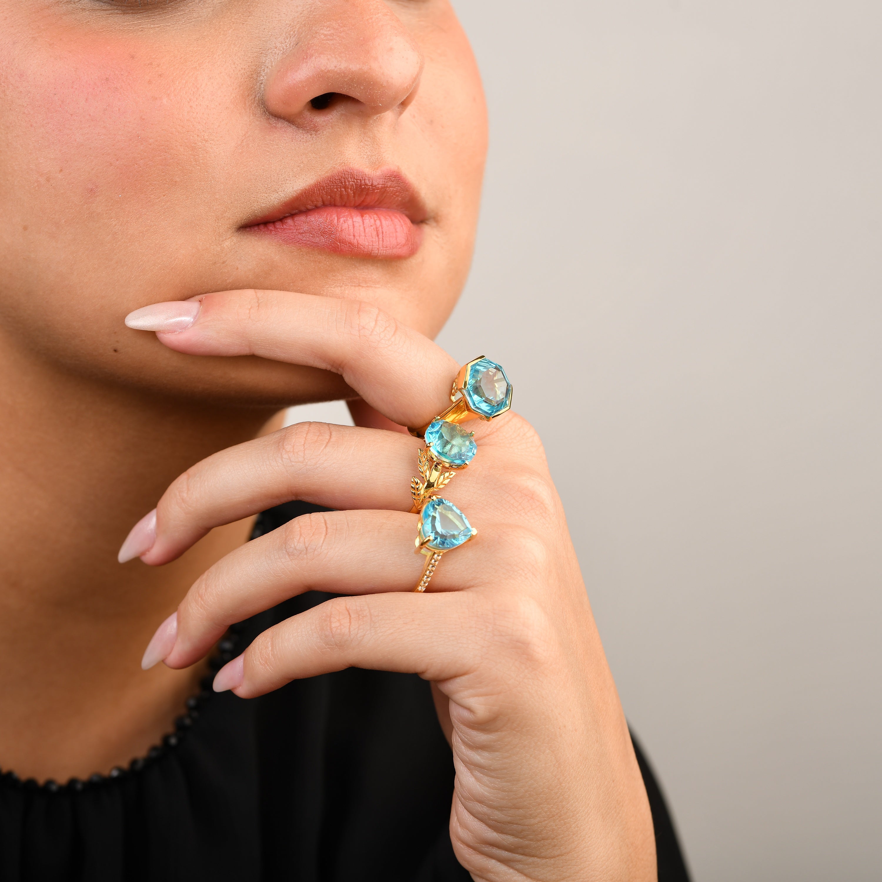 Azure Paraiba Quartz Ring