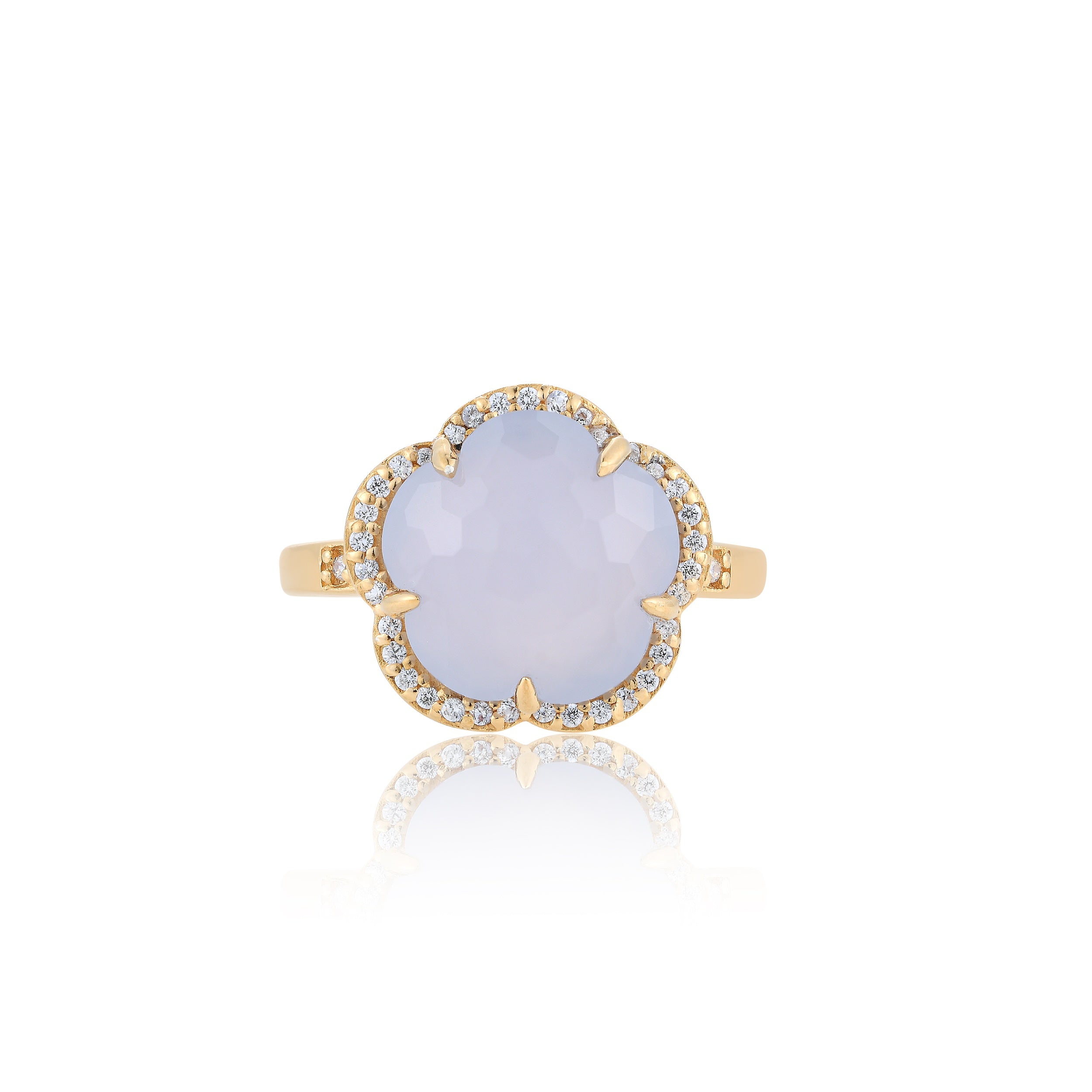Bloom Blue Chalcedony Ring