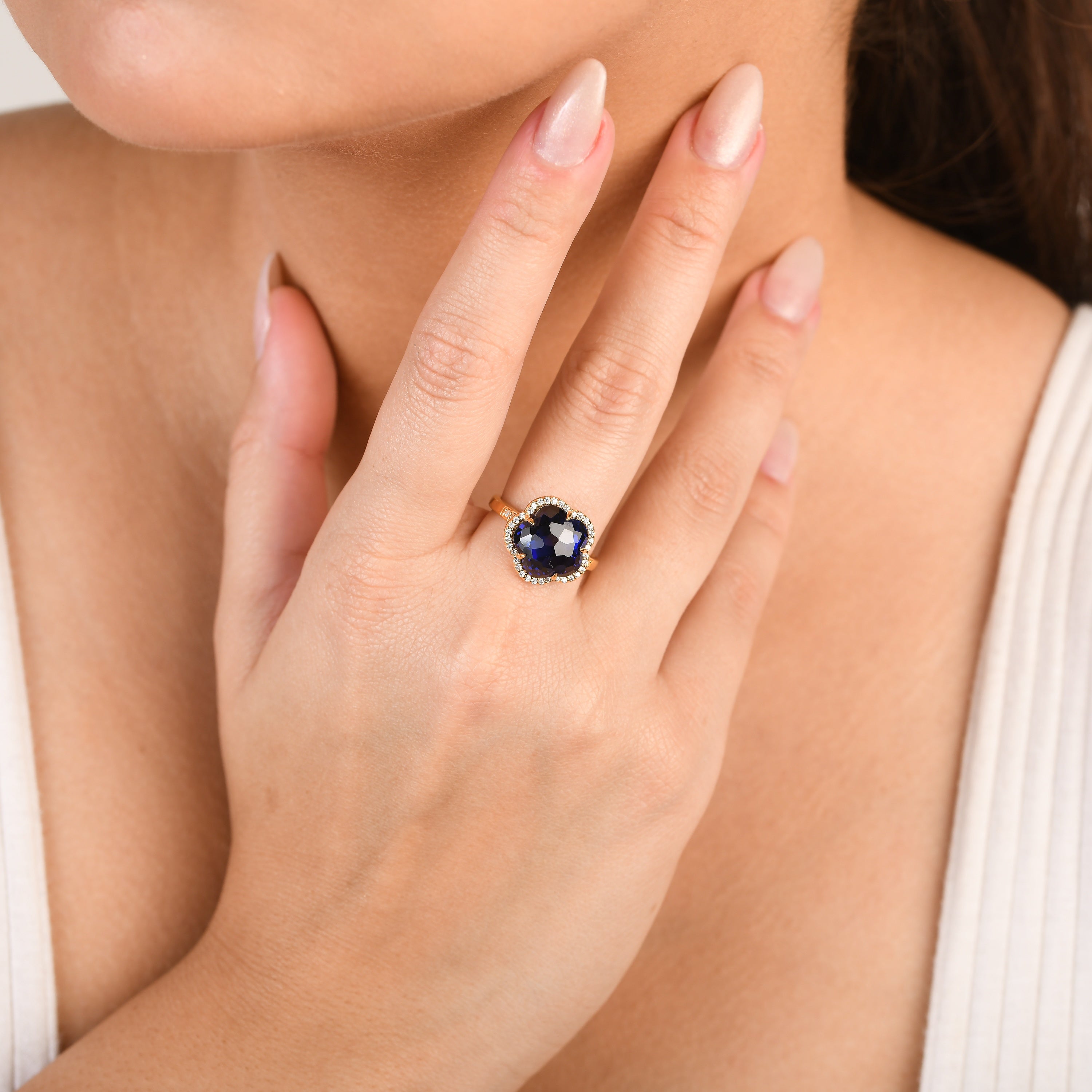 Bloom Blue Sapphire-Ignis Ring