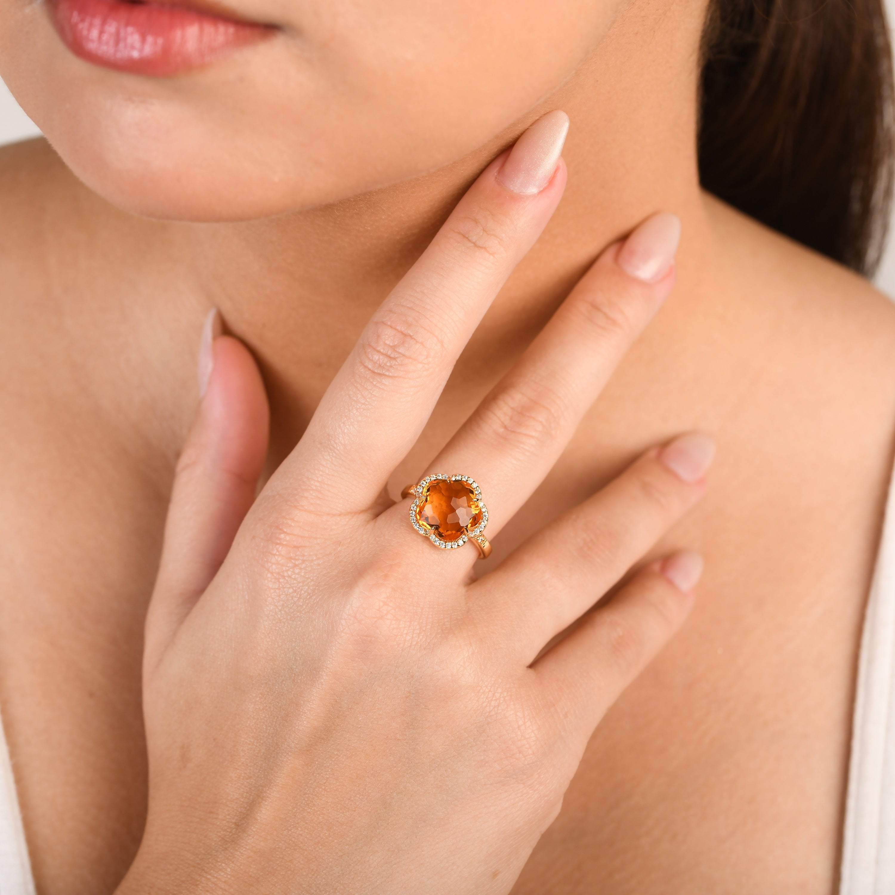 Bloom Citrine-Gleam Ring