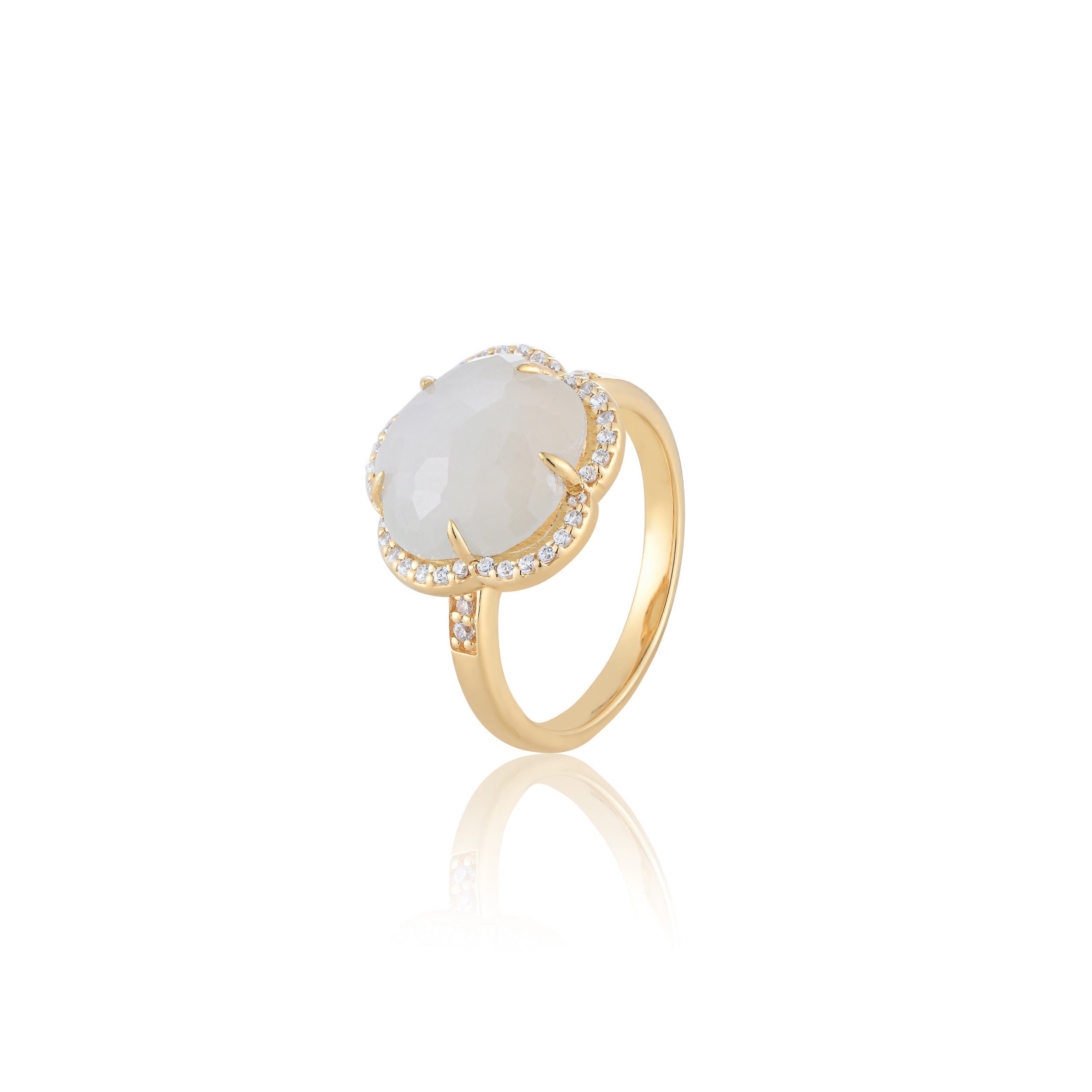 Bloom Milky Quartz Ring