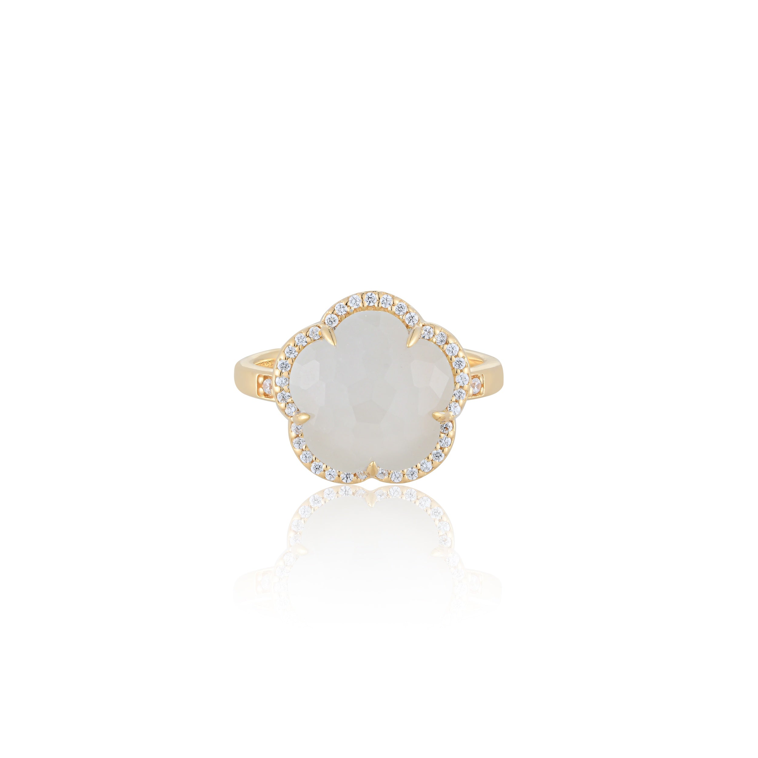 Bloom Milky Quartz Ring