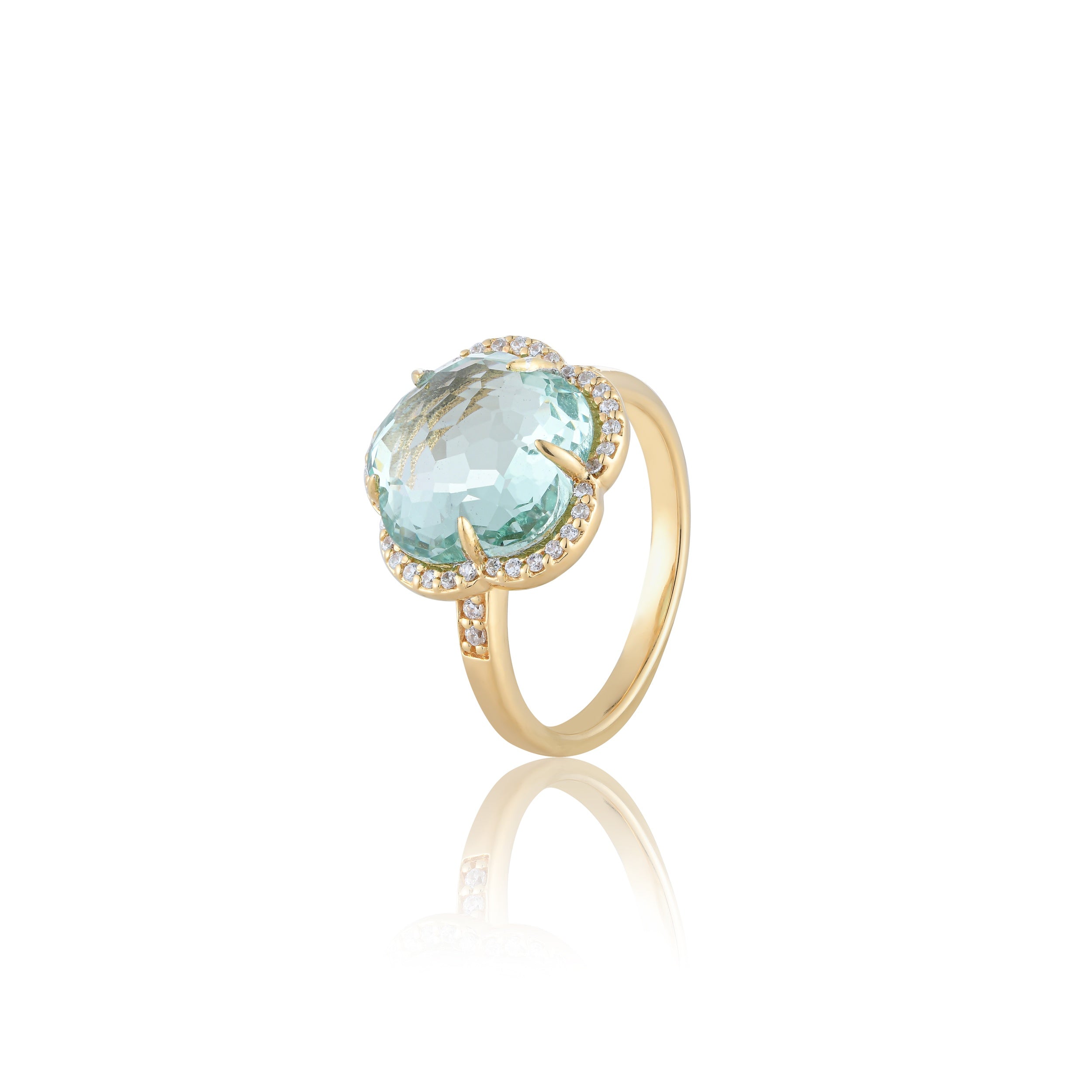 Bloom Prasiolite-Verre Ring
