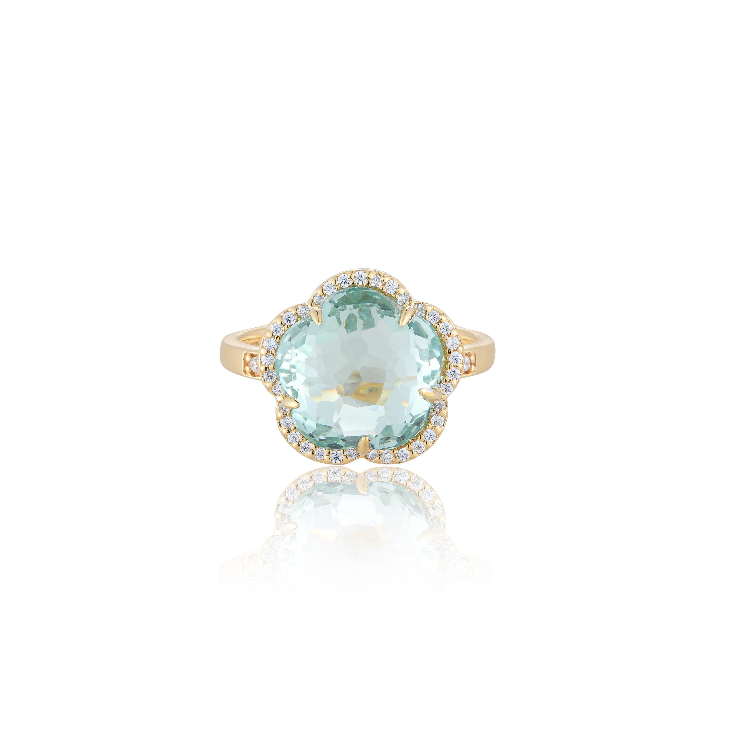 Bloom Prasiolite-Verre Ring