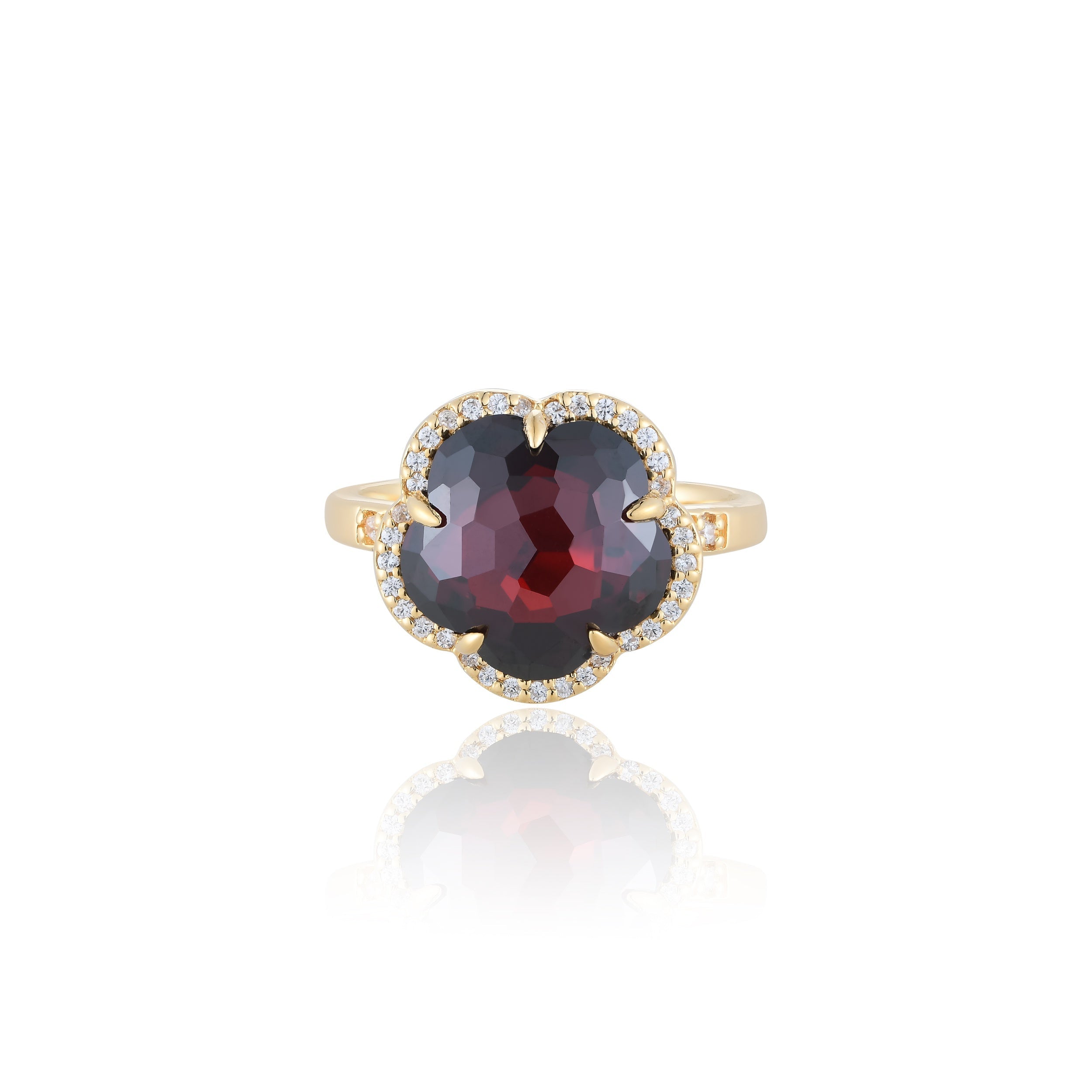 Bloom Red Garnet-Blaze Ring