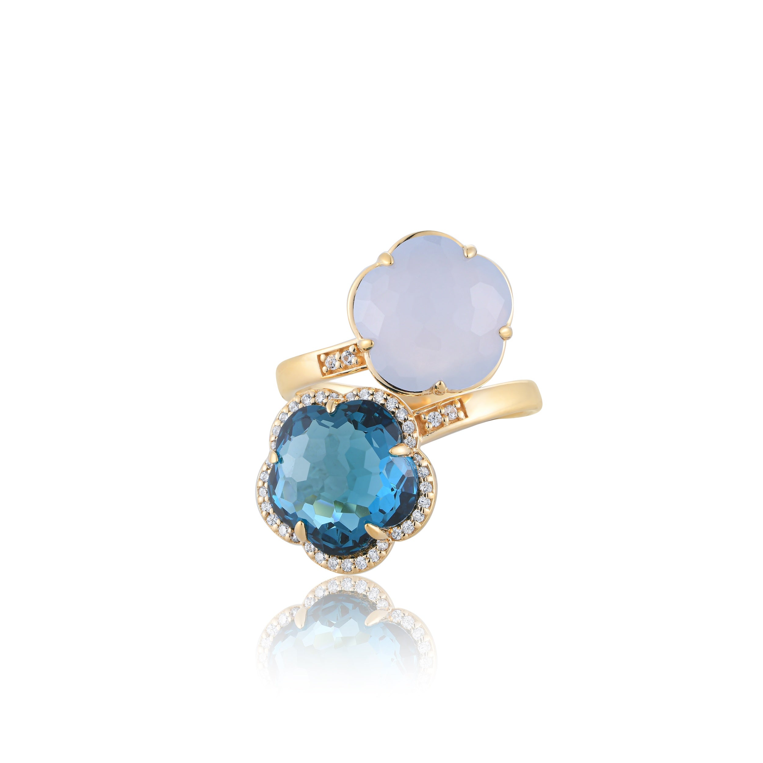 Bloom Twinstone Aqua Ring