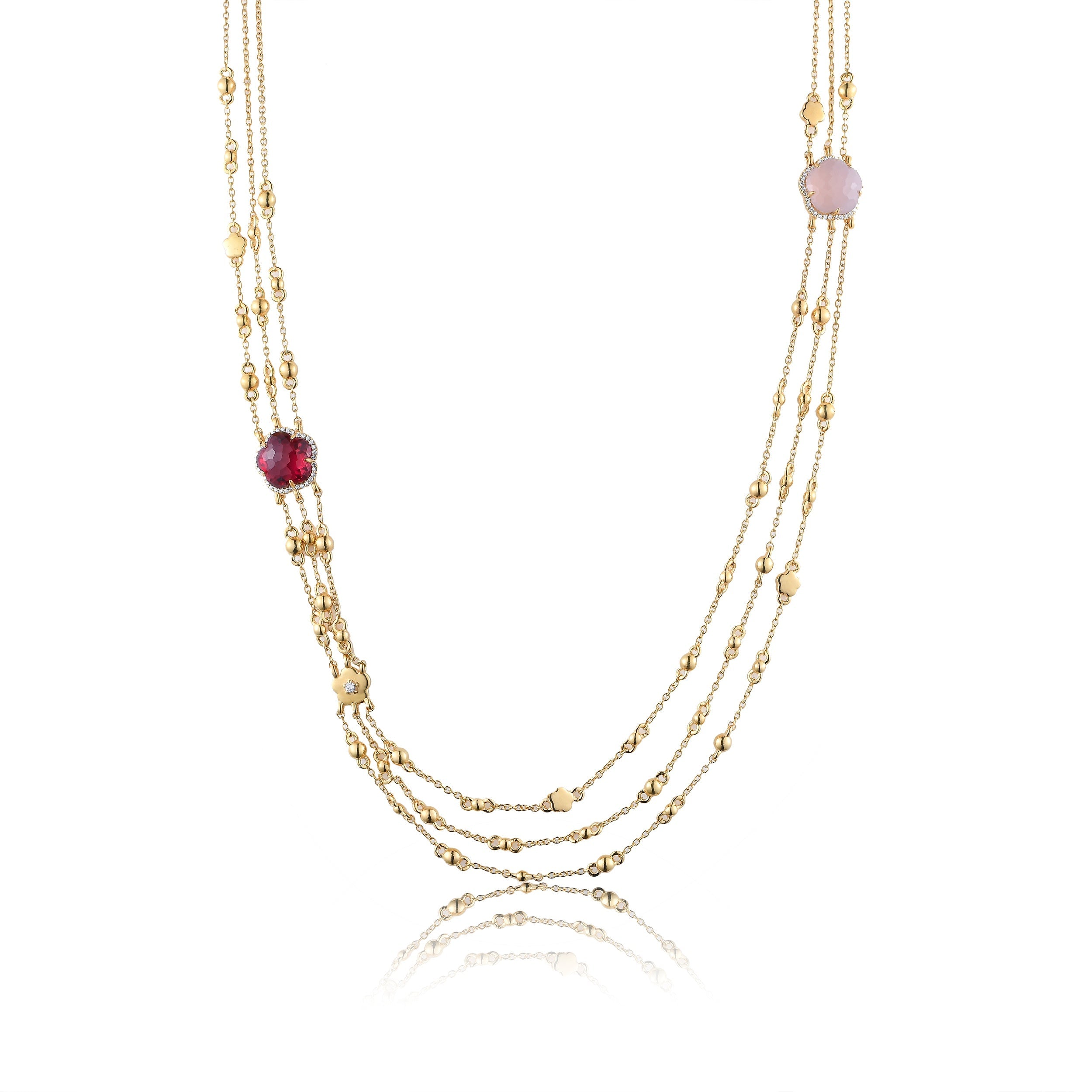 Bloom Twinstone Blush Necklace