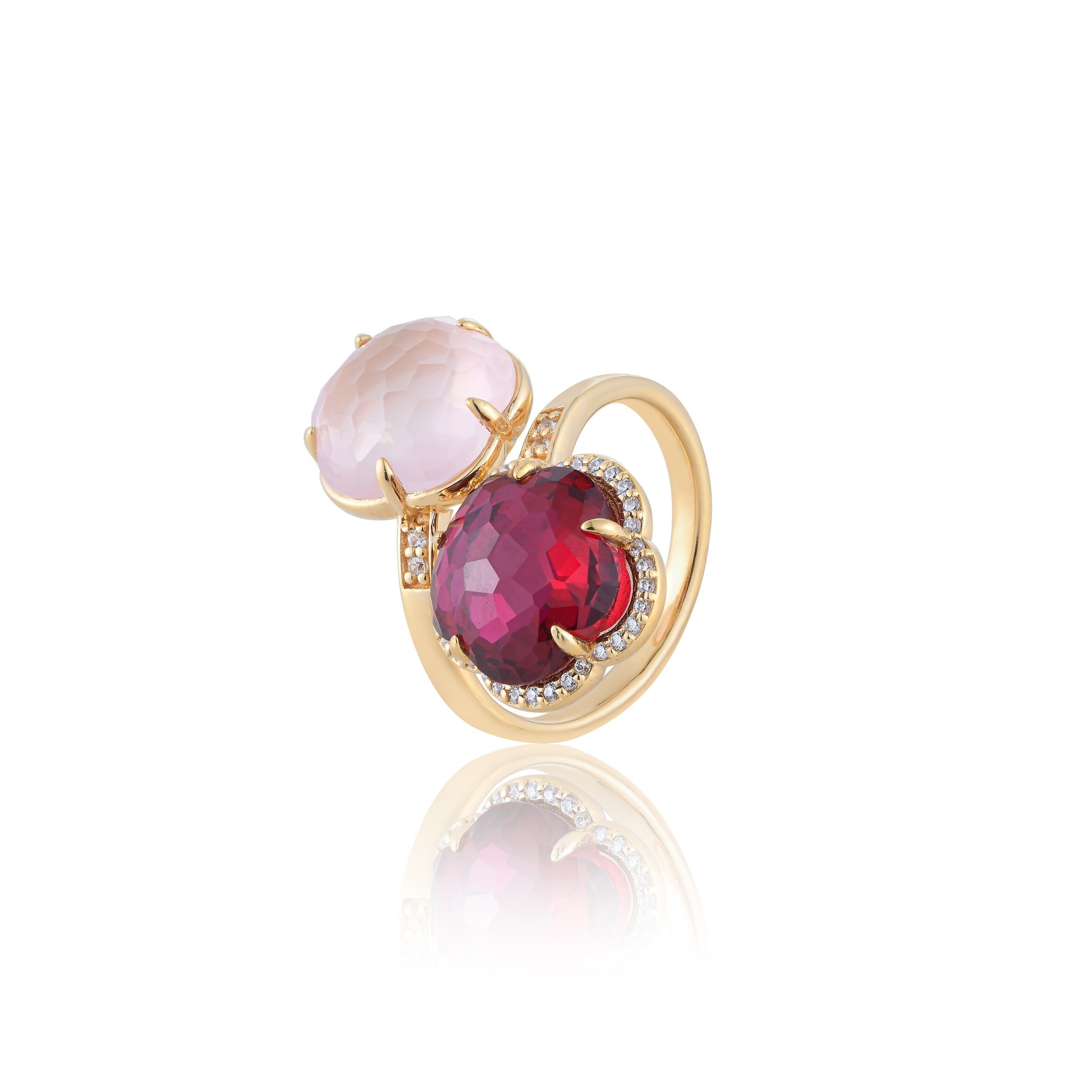 Bloom Twinstone Blush Ring