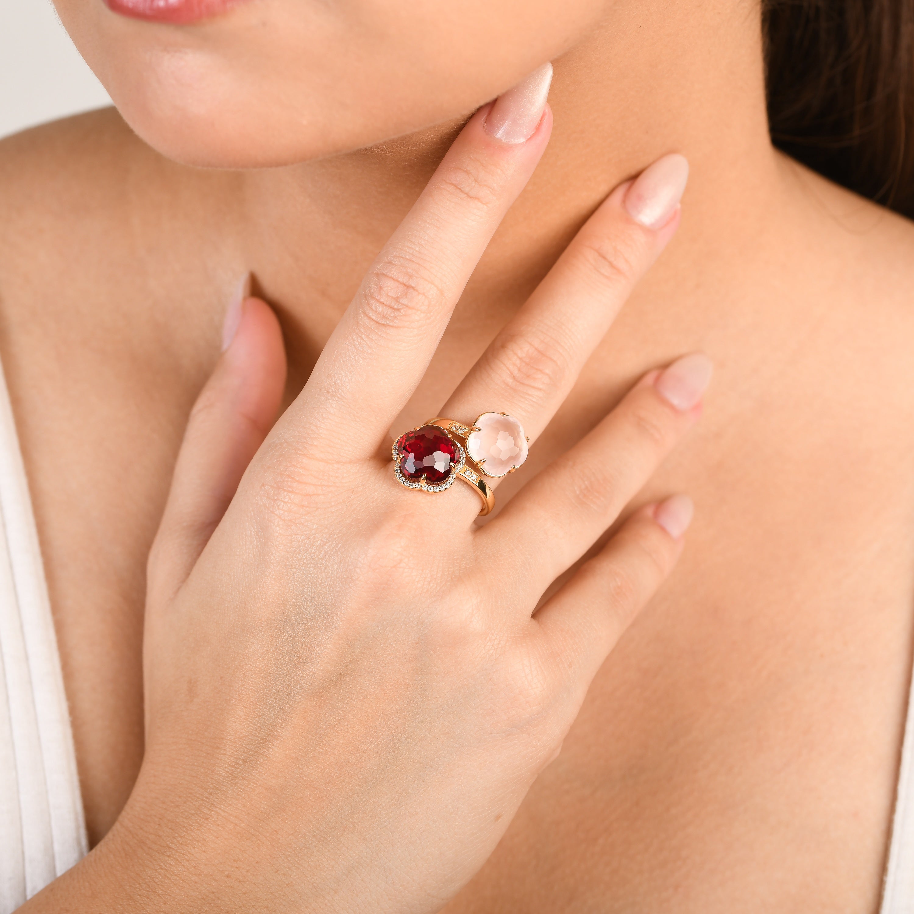 Bloom Twinstone Blush Ring