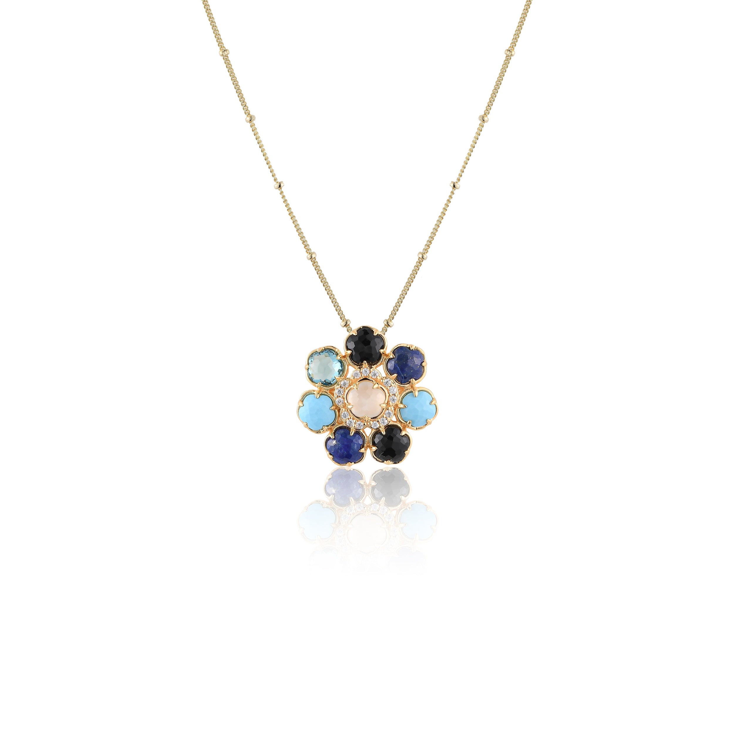 Blossom Azure Cluster Pendant