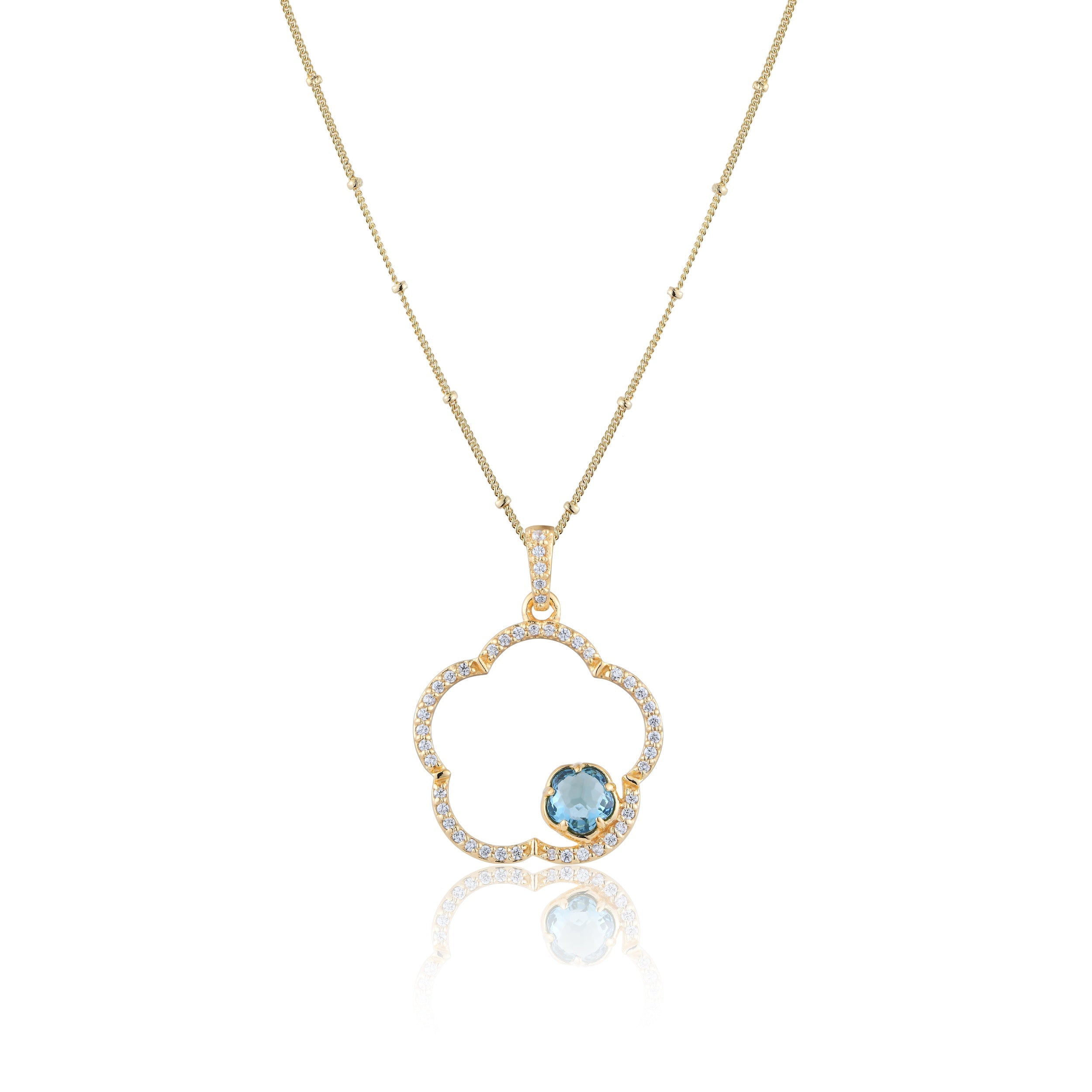 Blossom Floret London Blue Gem Pendant