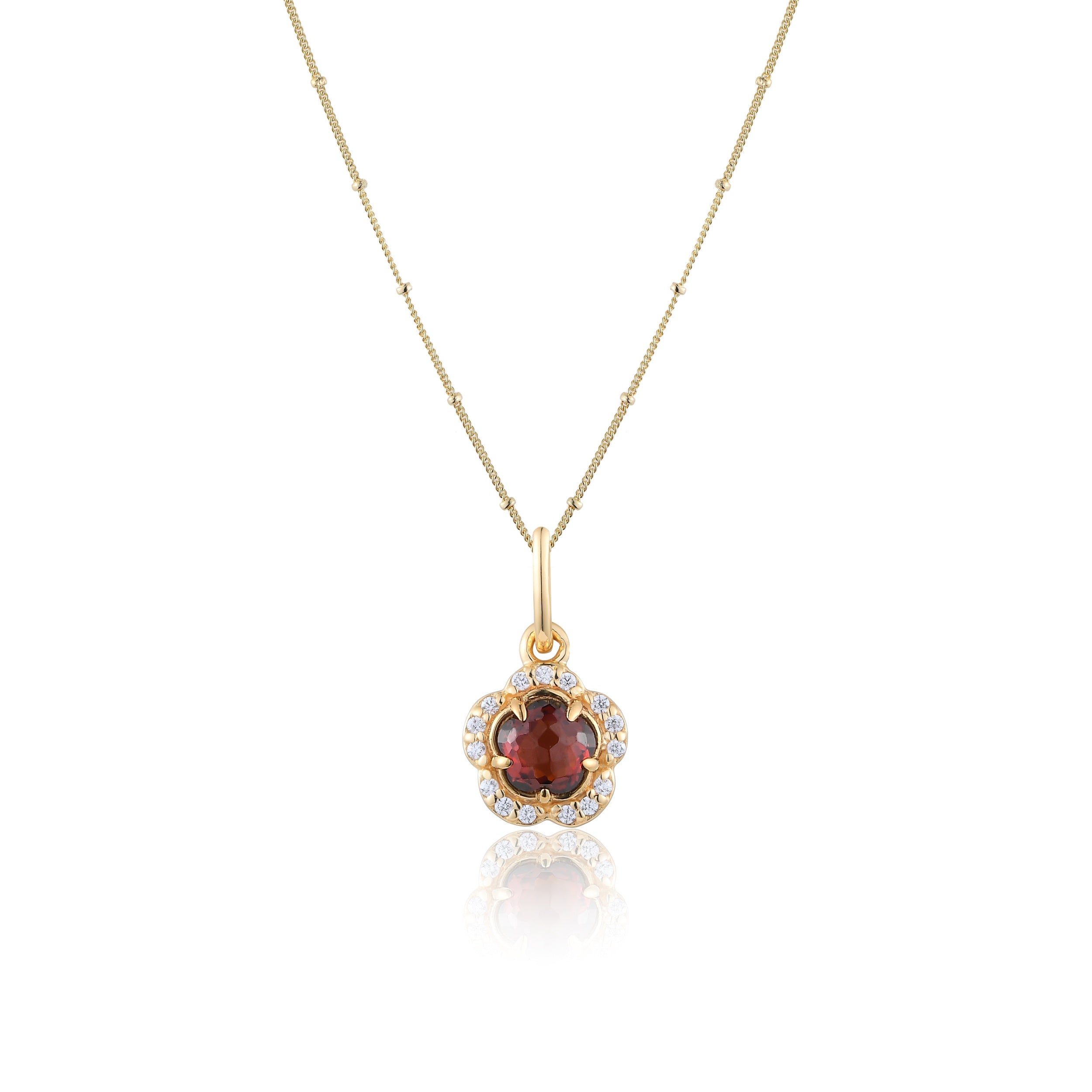 Blossom Garnet-Blaze Pendant