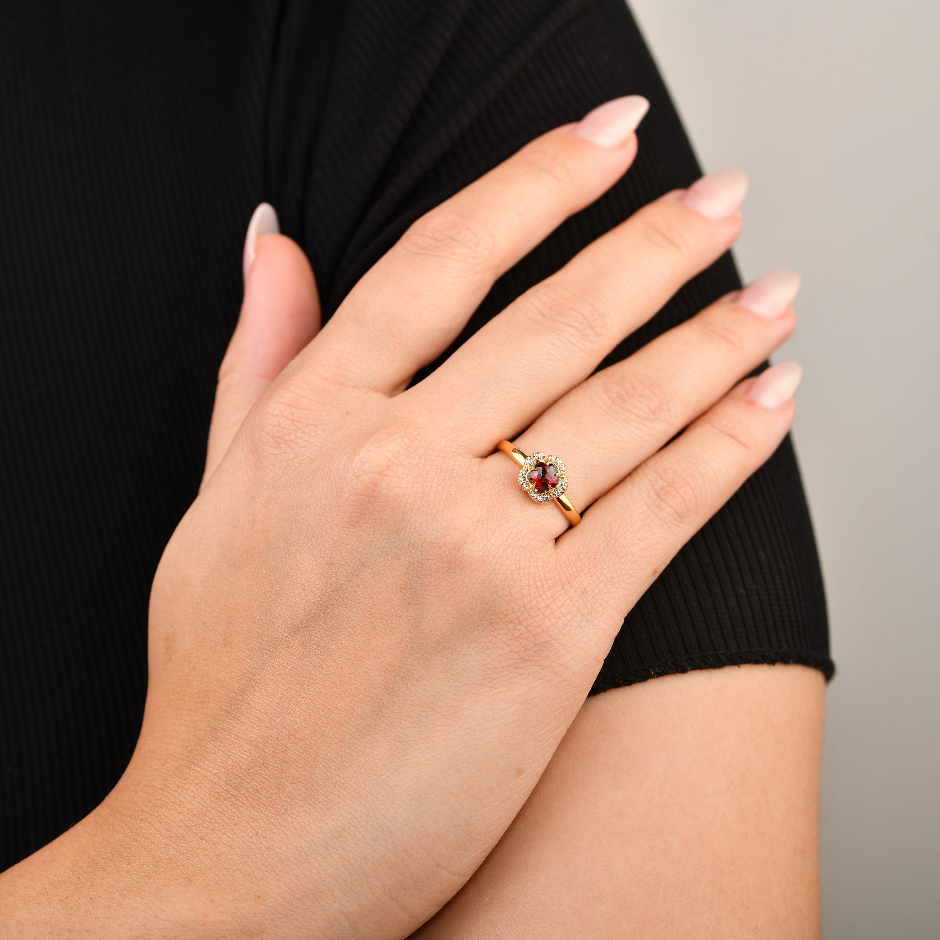 Blossom Garnet-Blaze Ring
