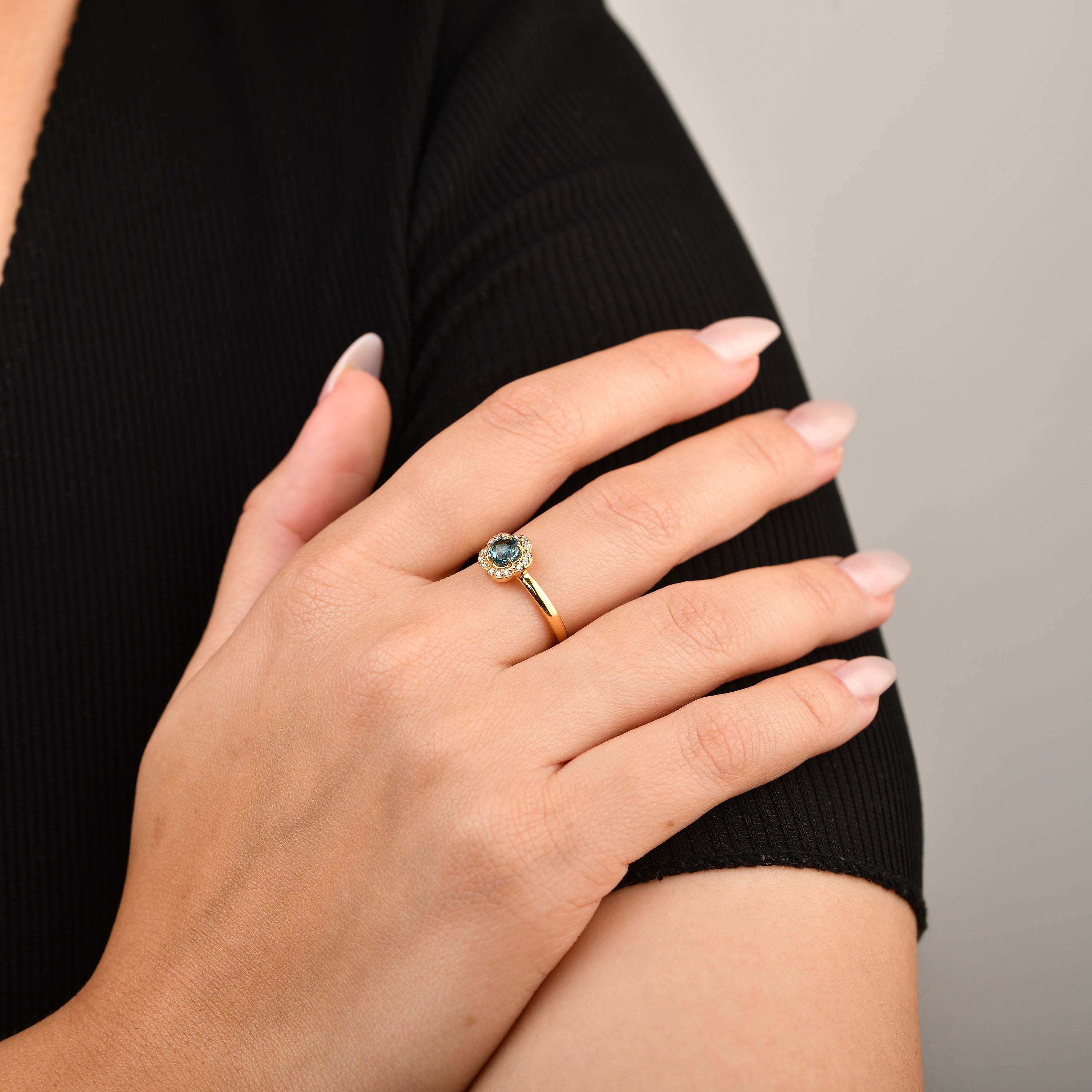 Blossom London Blue Gem Ring