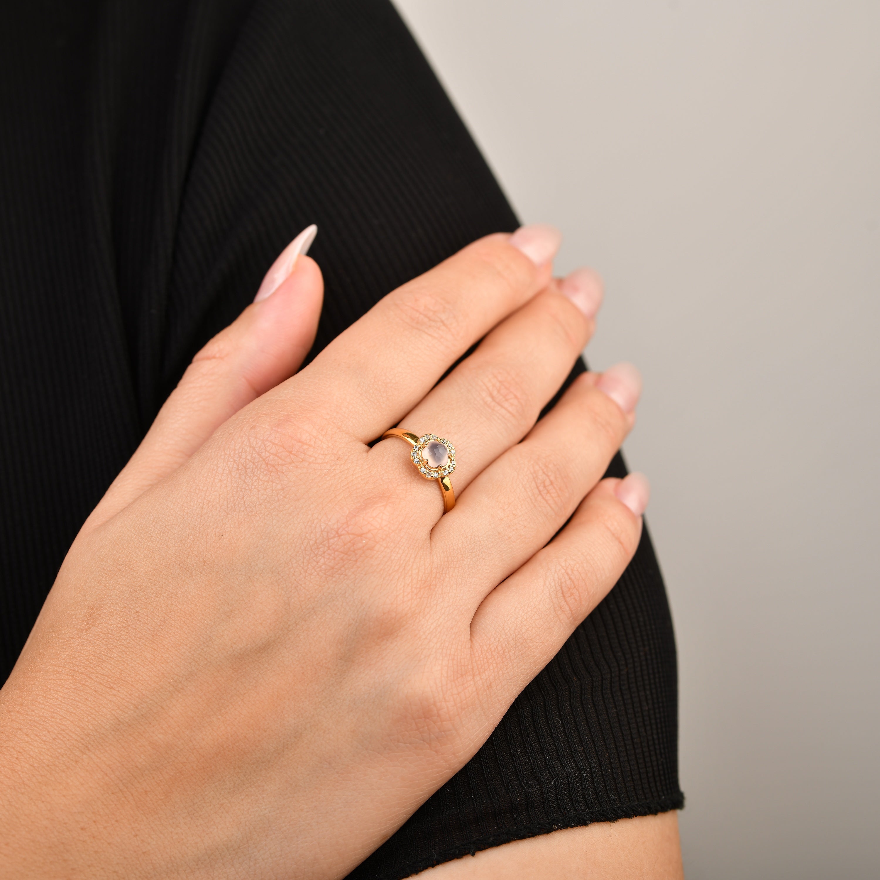 Blossom Pink Chalcedony Ring
