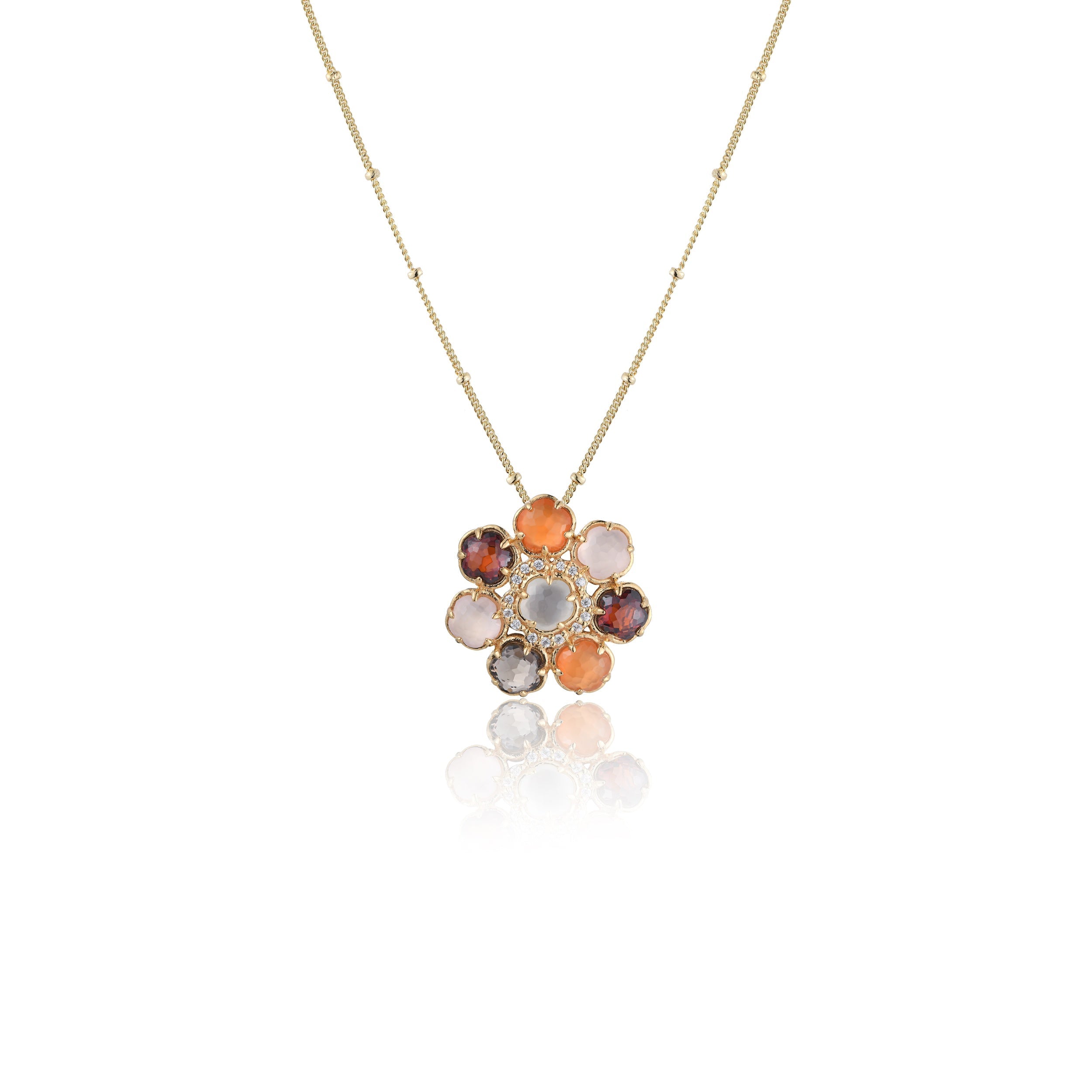 Blossom Rosette Cluster Pendant