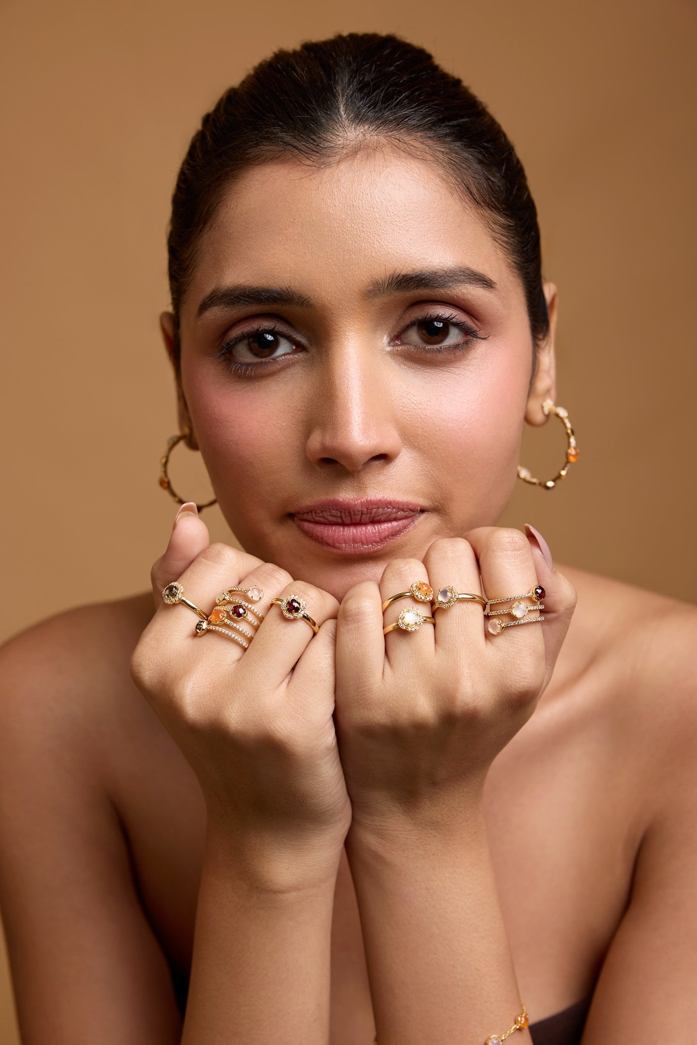 Blossom Rosette Hoop Earrings
