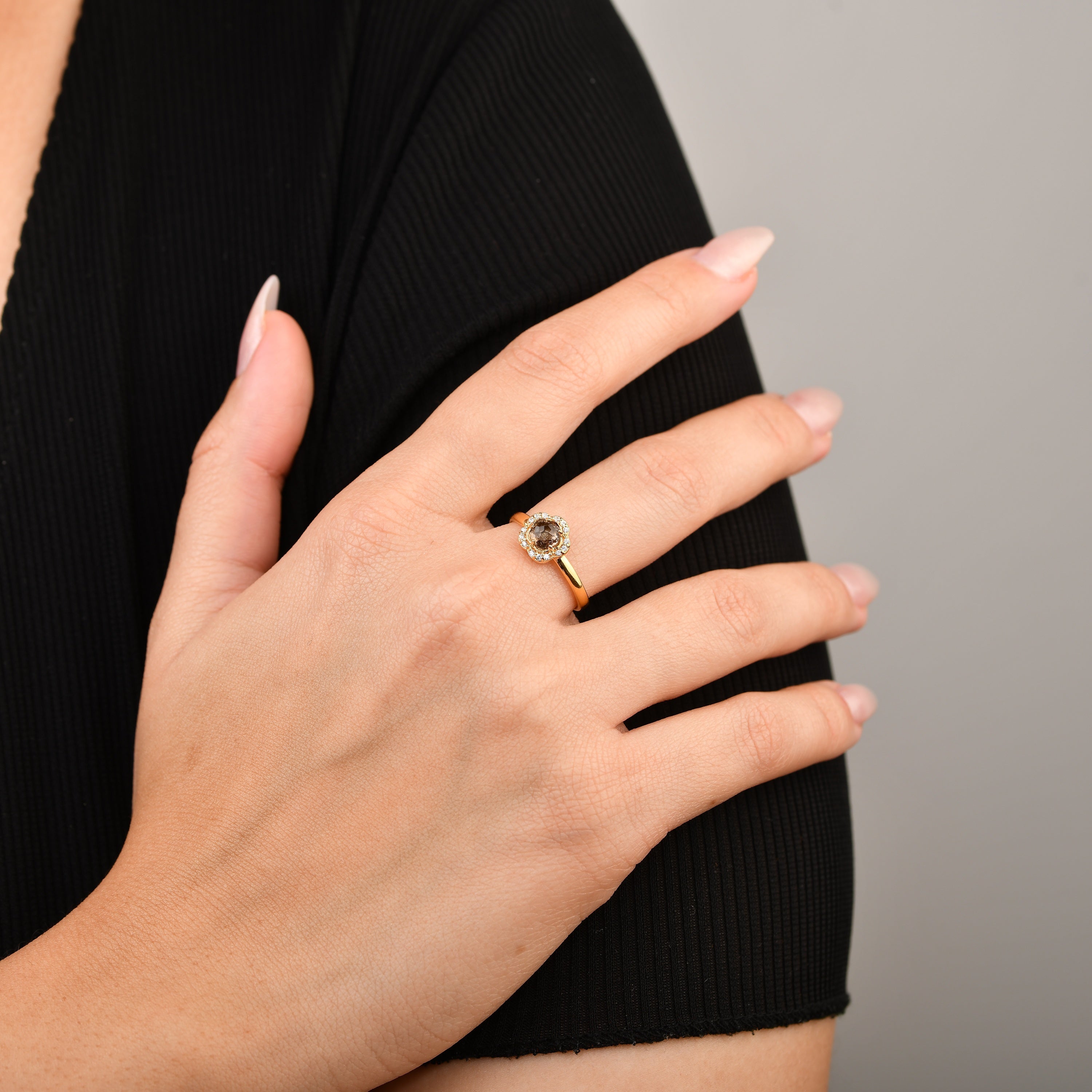 Blossom Smoky Quartz Ring