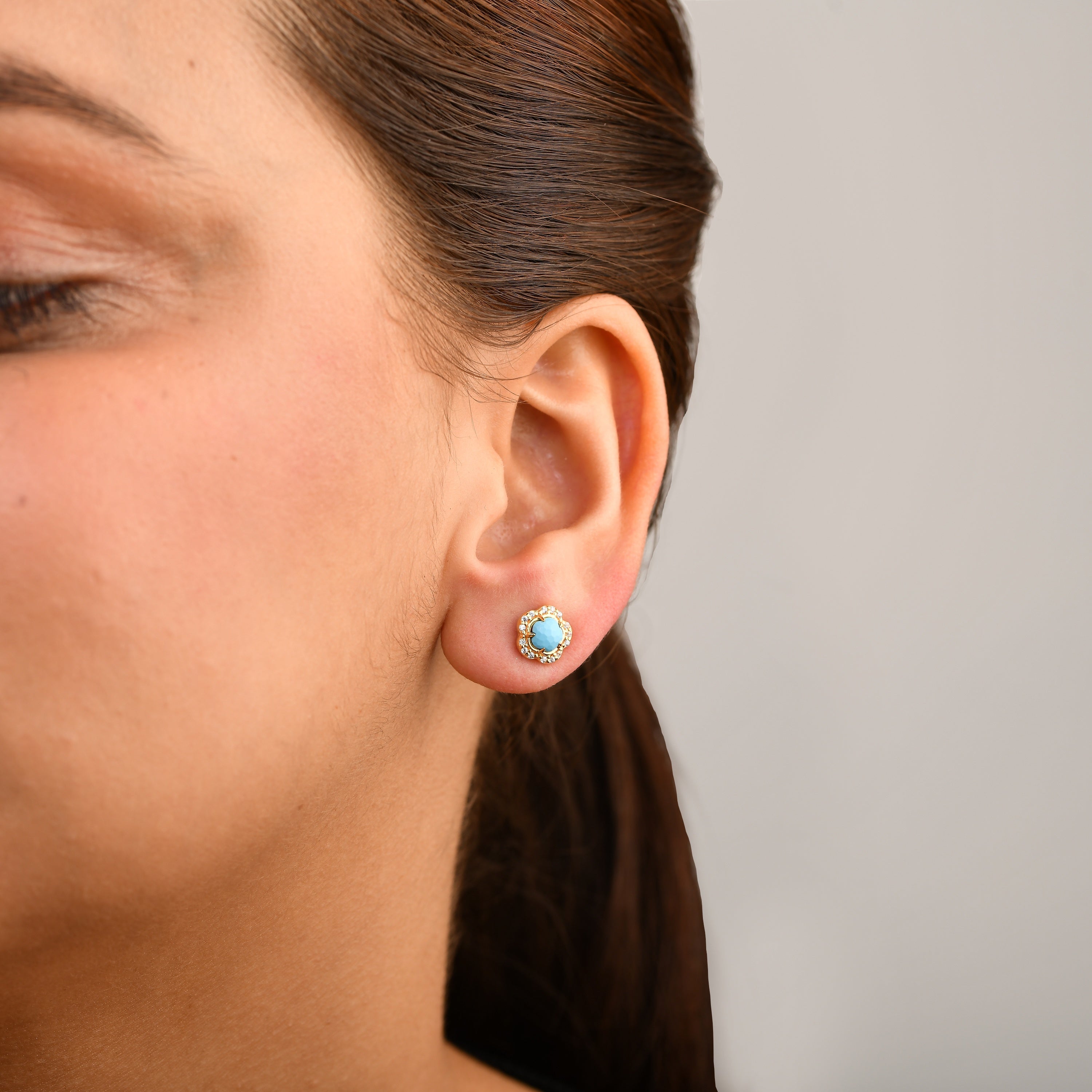 Blossom Turquoise Stud Earrings