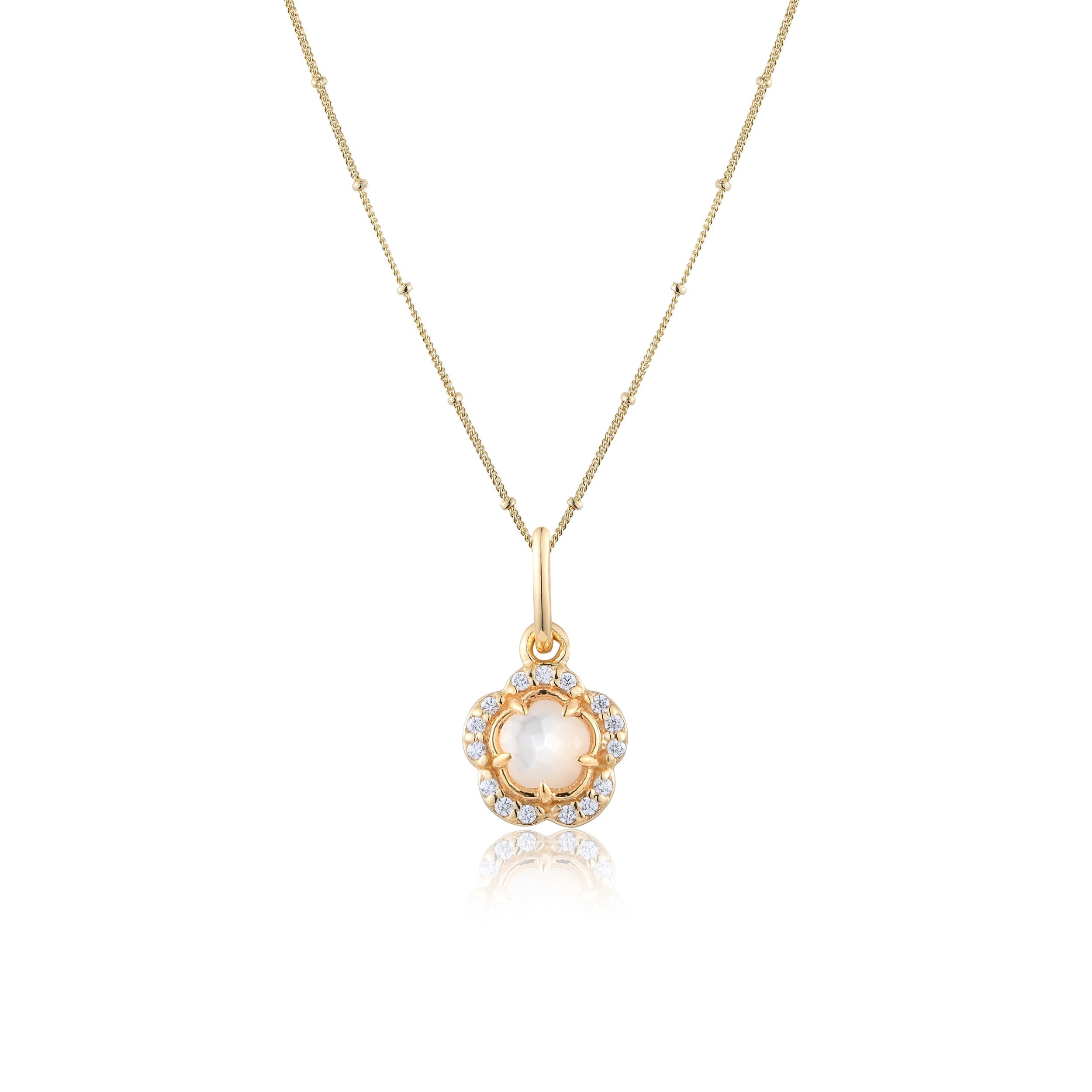 Blossom White Moonstone Pendant