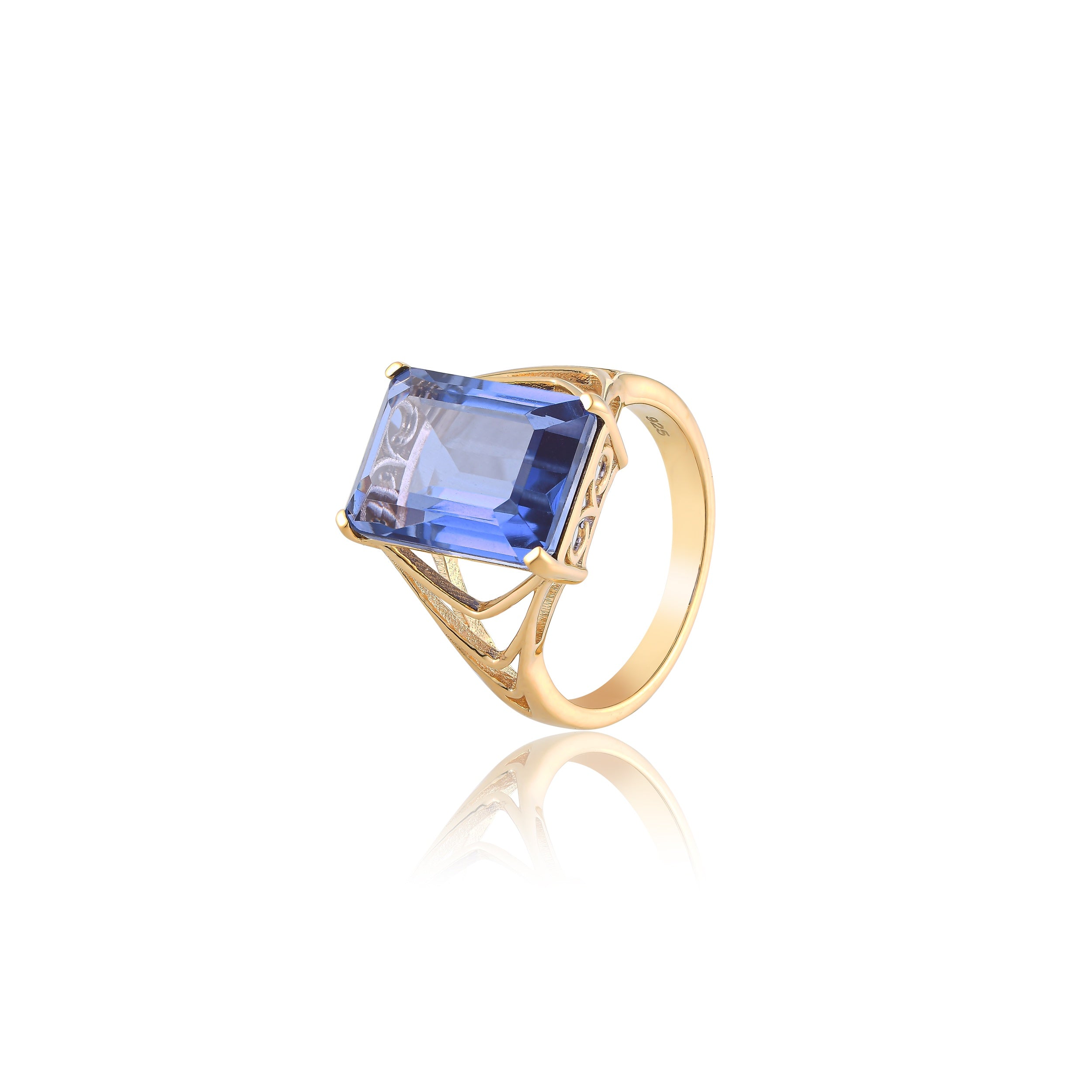 Celestial Blue Sapphire Quartz Ring