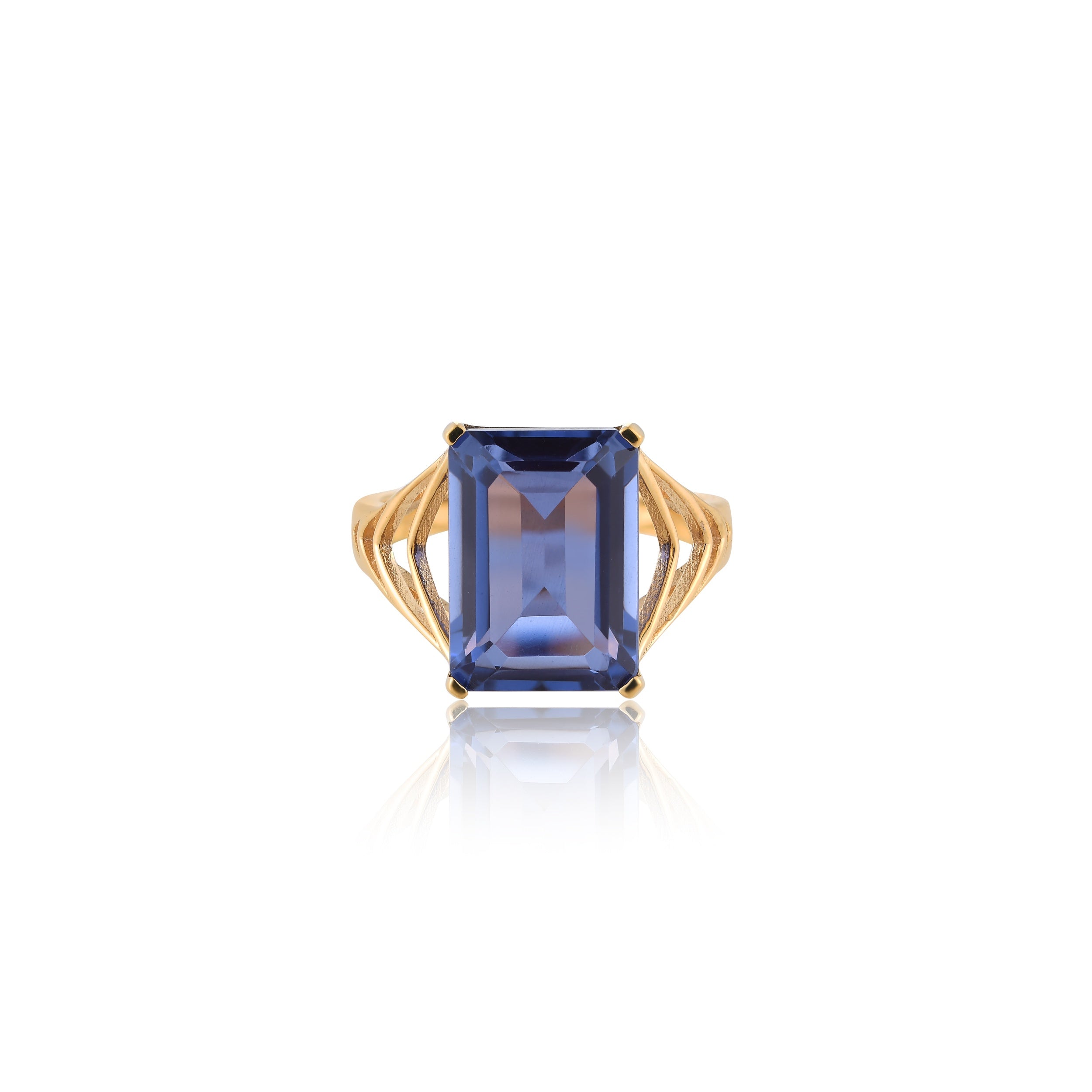 Celestial Blue Sapphire Quartz Ring