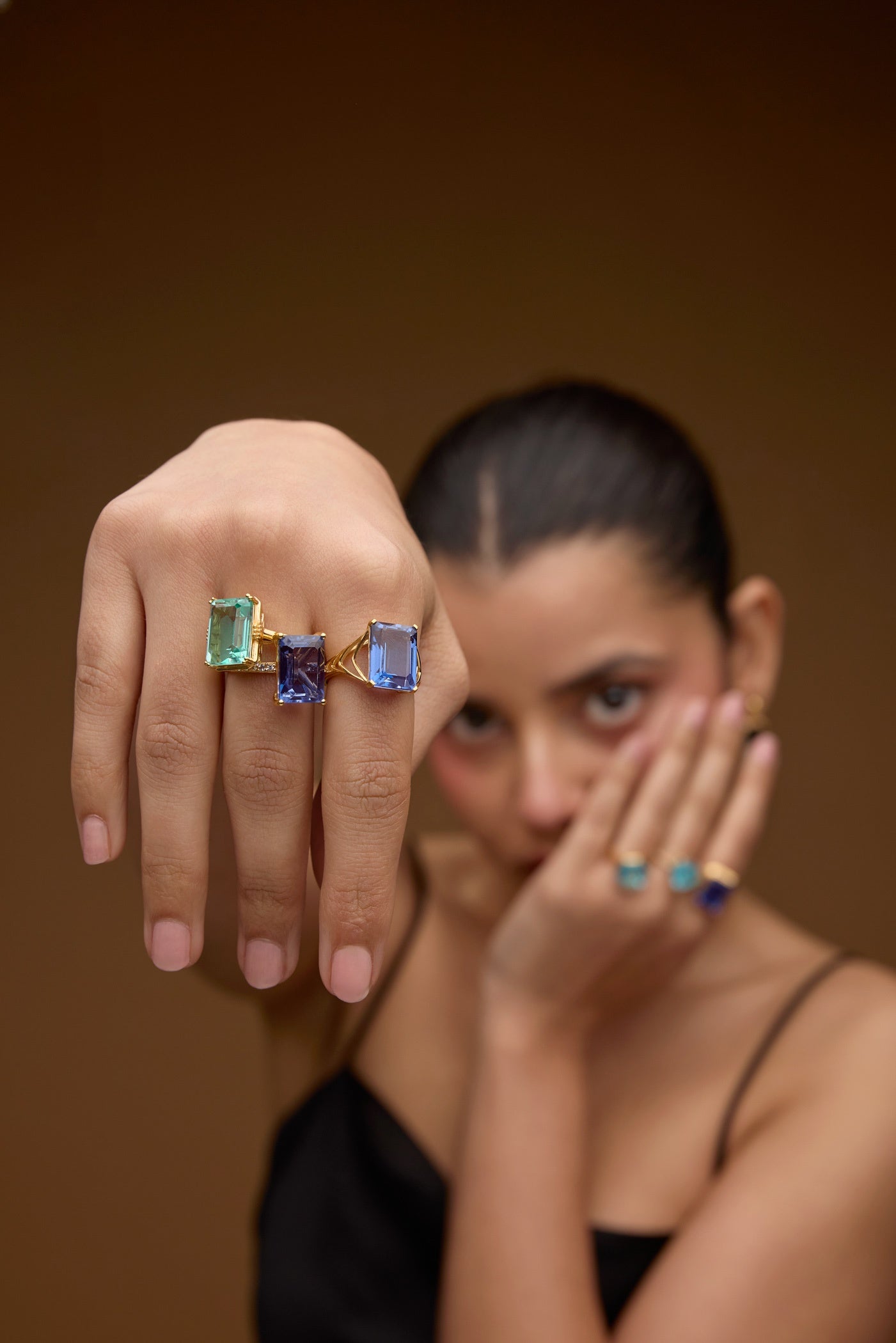 Regal Blue Sapphire Quartz Ring