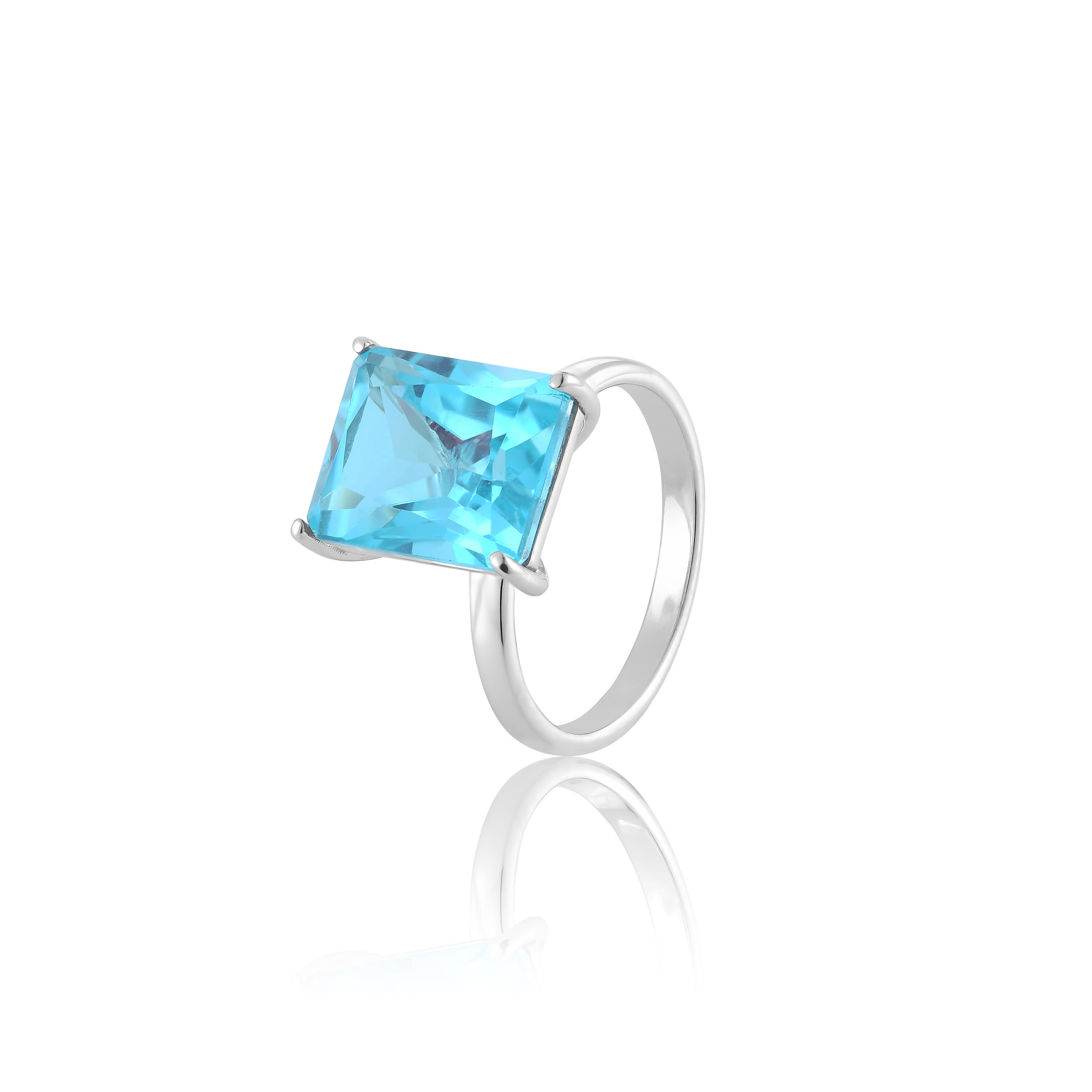 Cerulean Morganite Quartz Ring