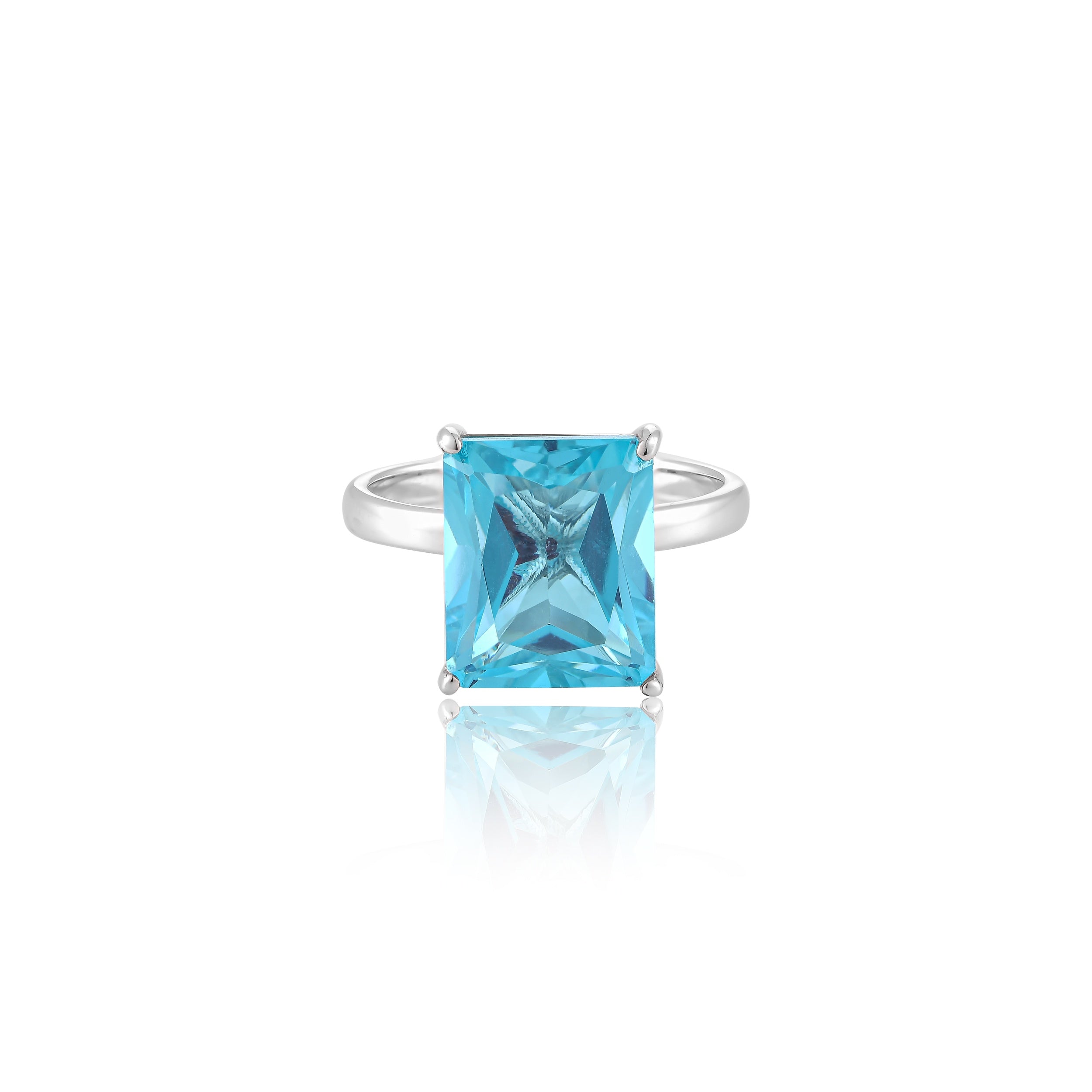 Cerulean Morganite Quartz Ring