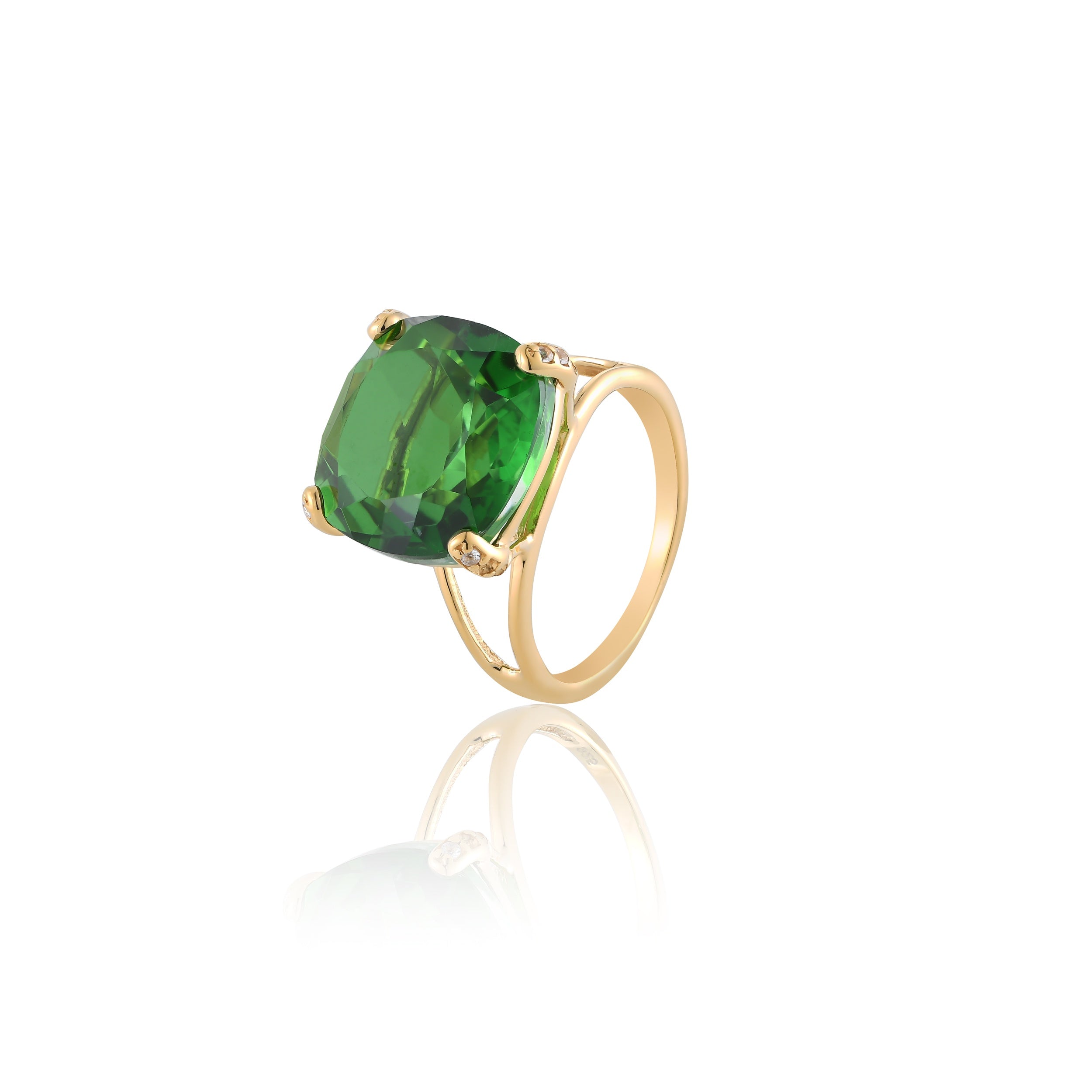 Cypress Chrome Diopside Quartz Ring