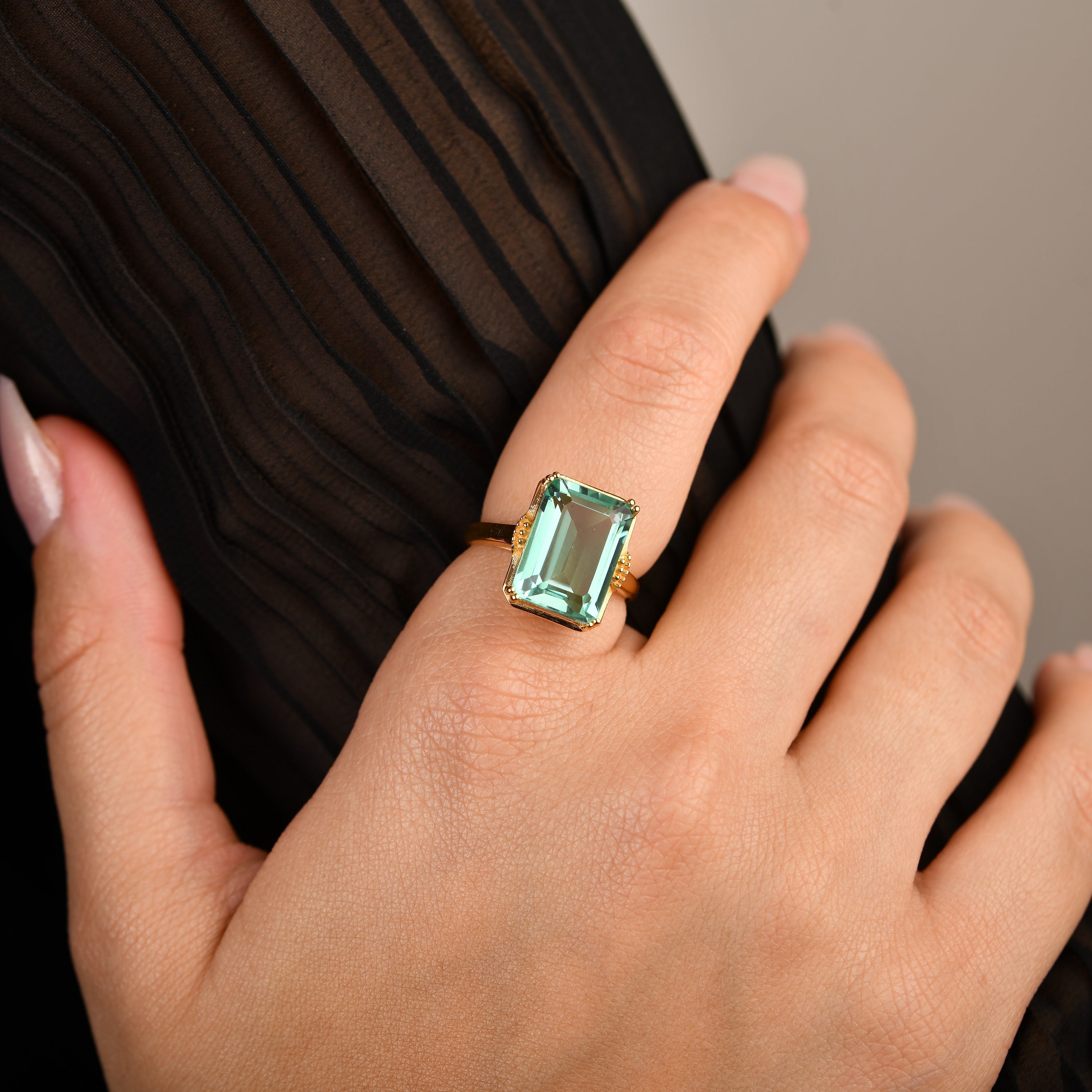 Lagoon Ferngreen Quartz Ring