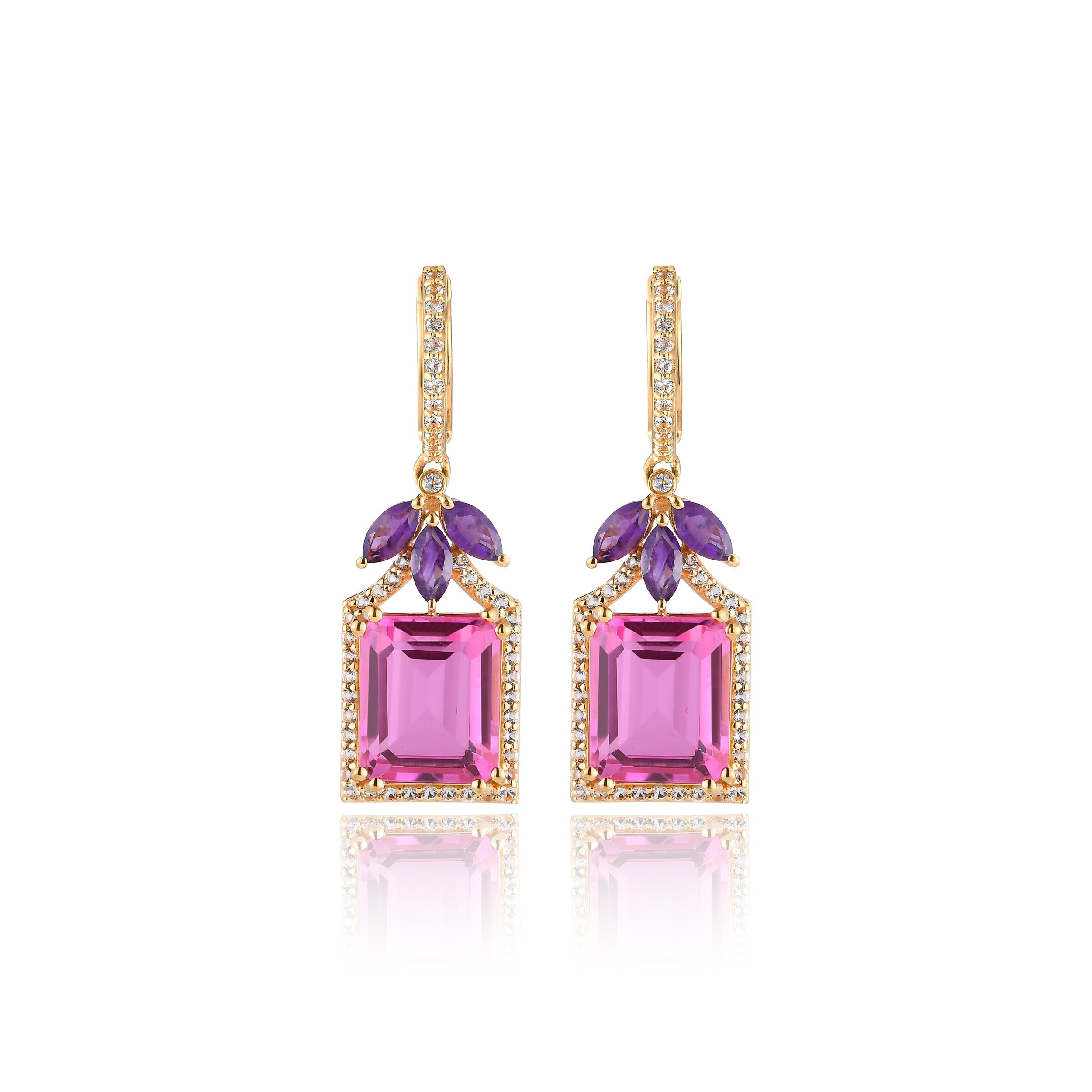 Orchid Amethyst Quartz Drop Earrings