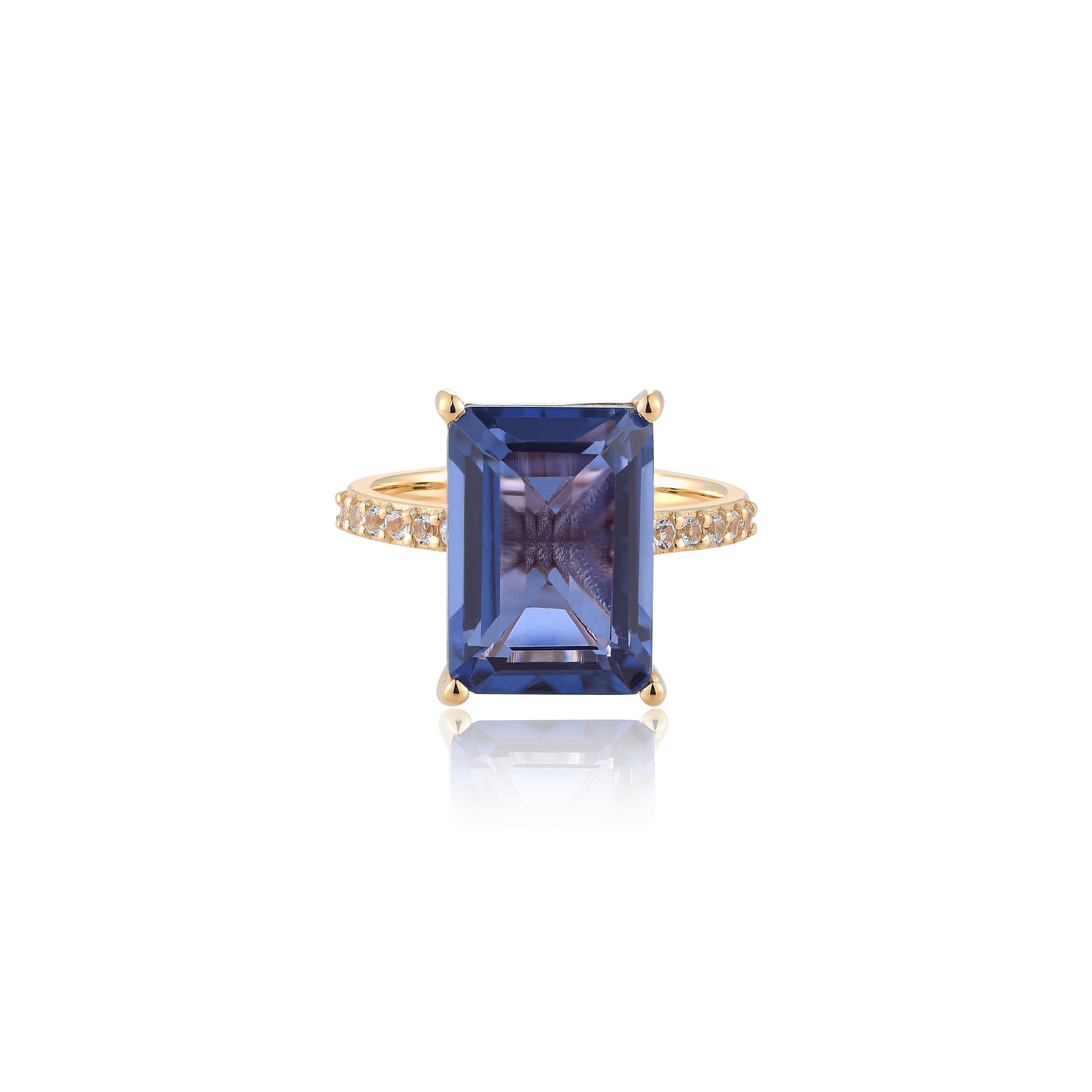 Regal Blue Sapphire Quartz Ring