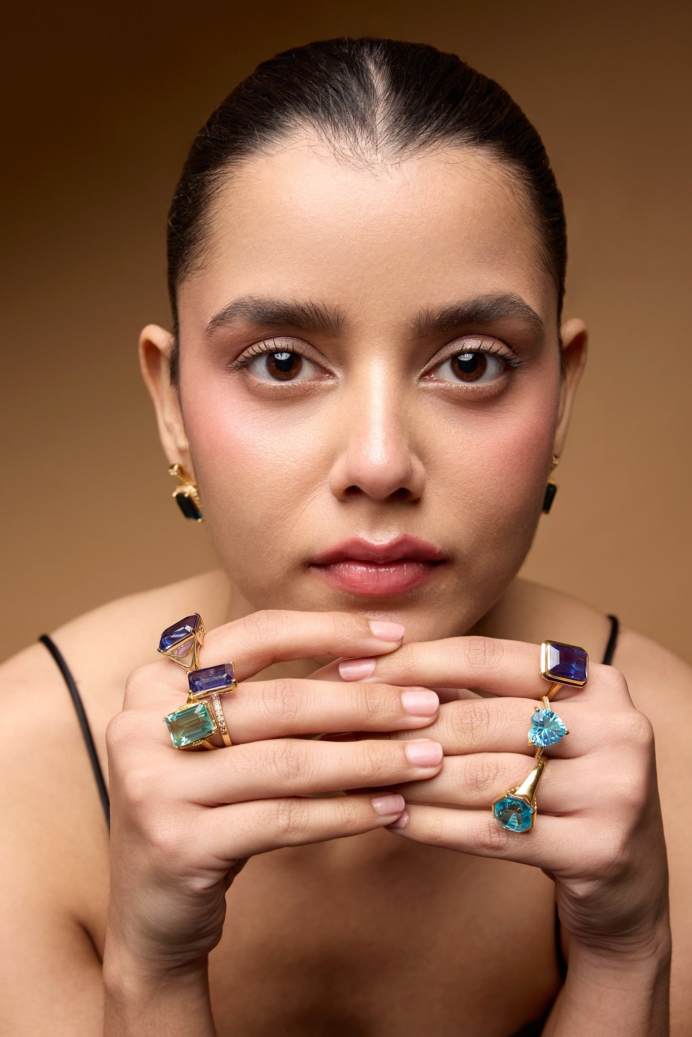 London Blue Gem Drop Earrings