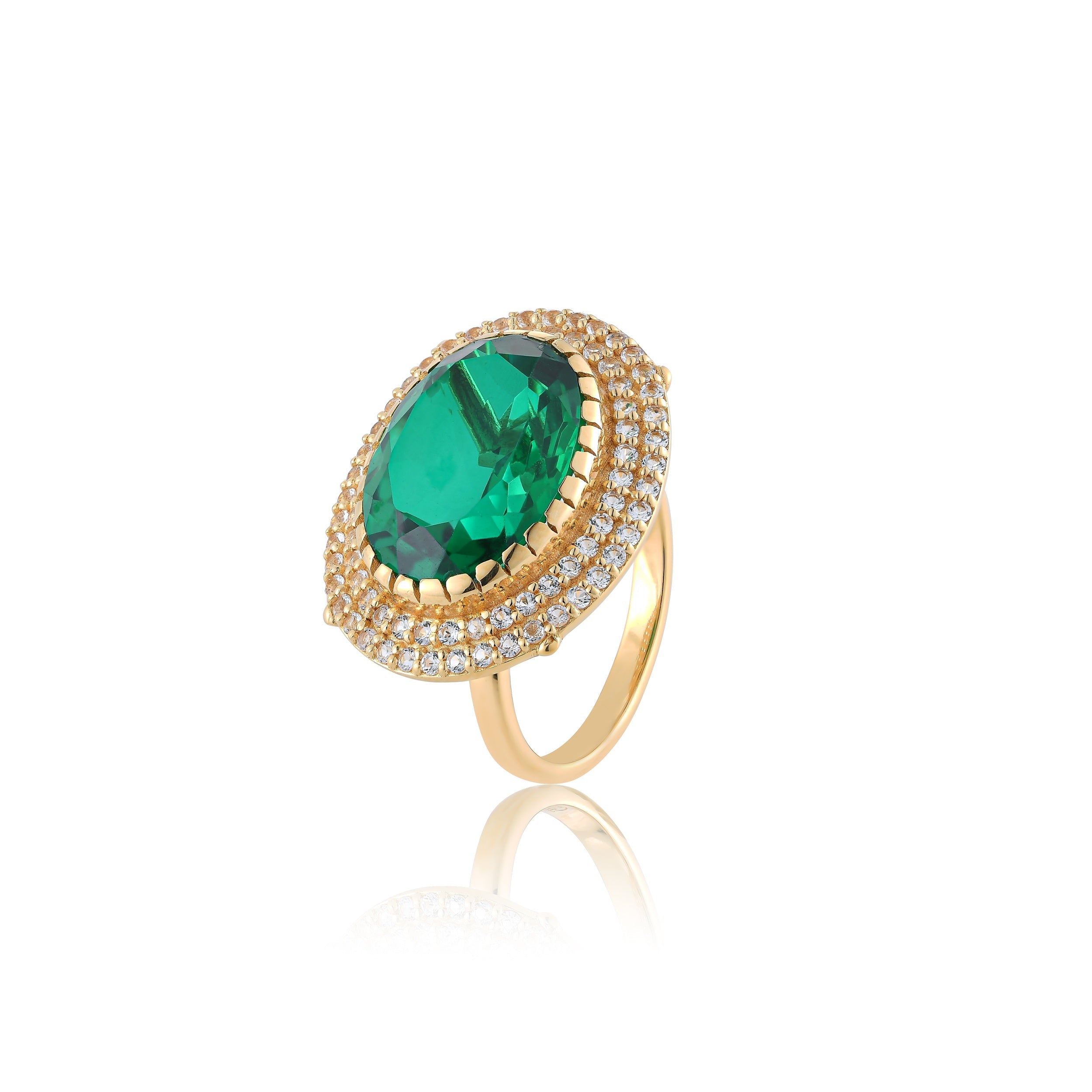 Regal Emerald Topaz Ring