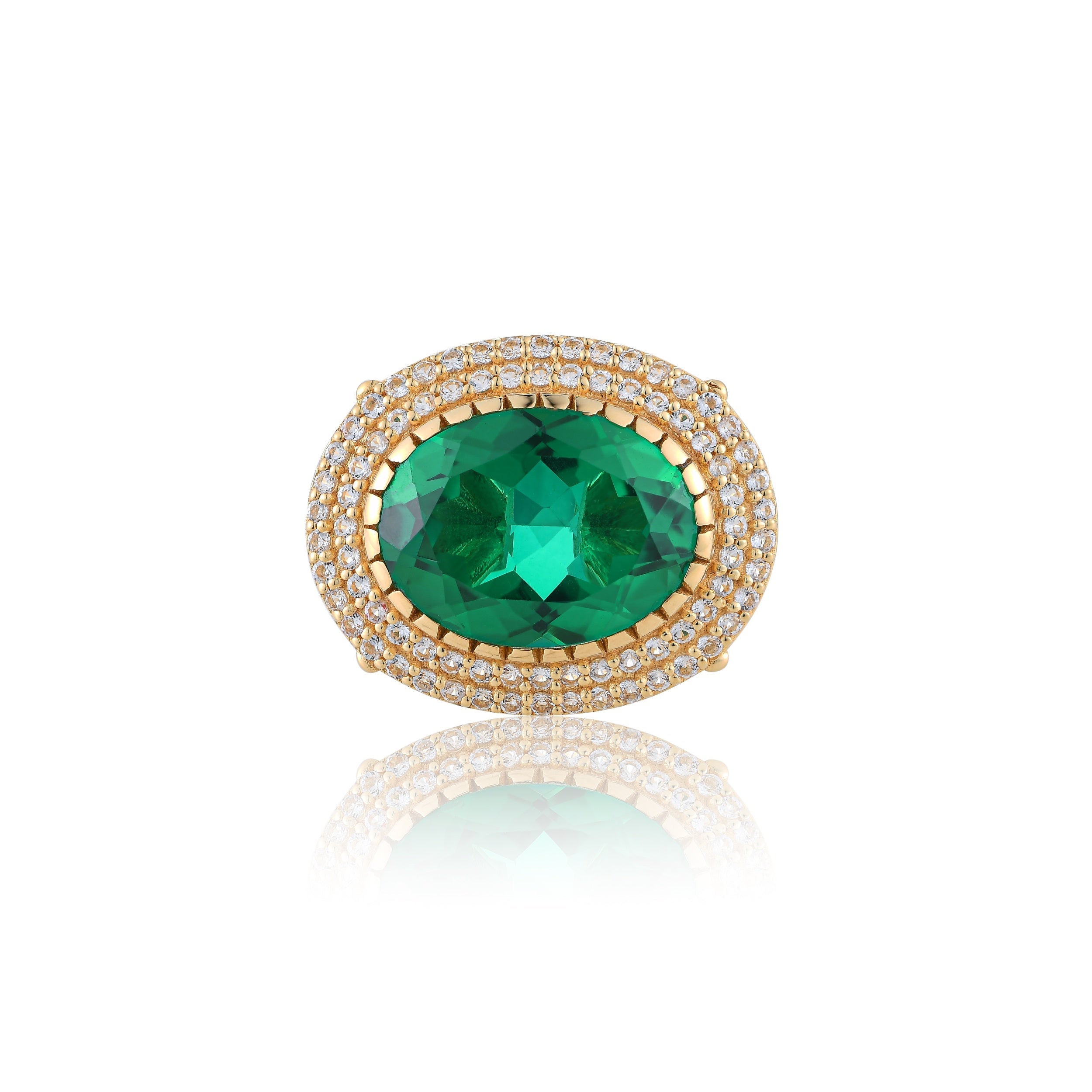Regal Emerald Topaz Ring