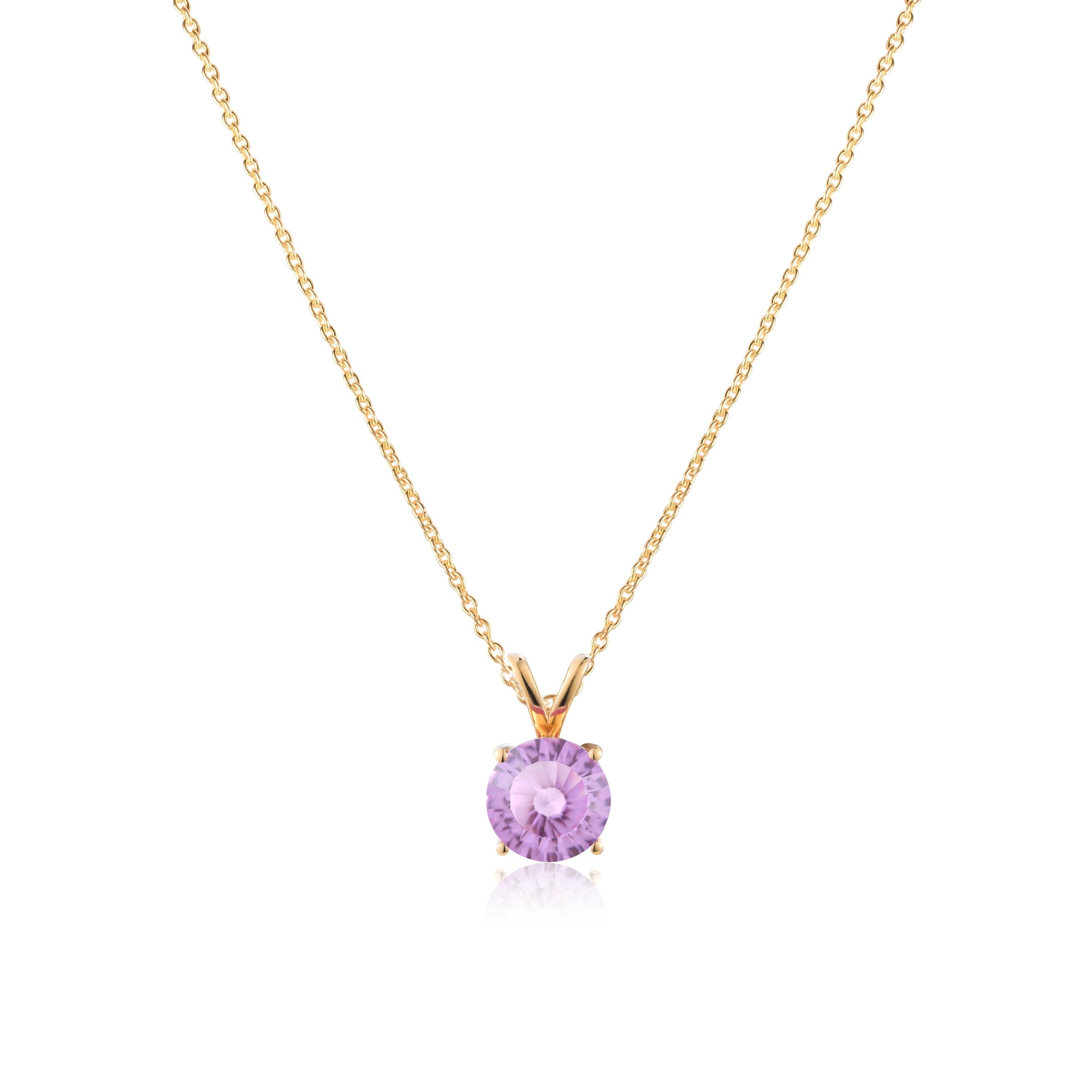 Solitaire Kunzanite Quartz Pendant