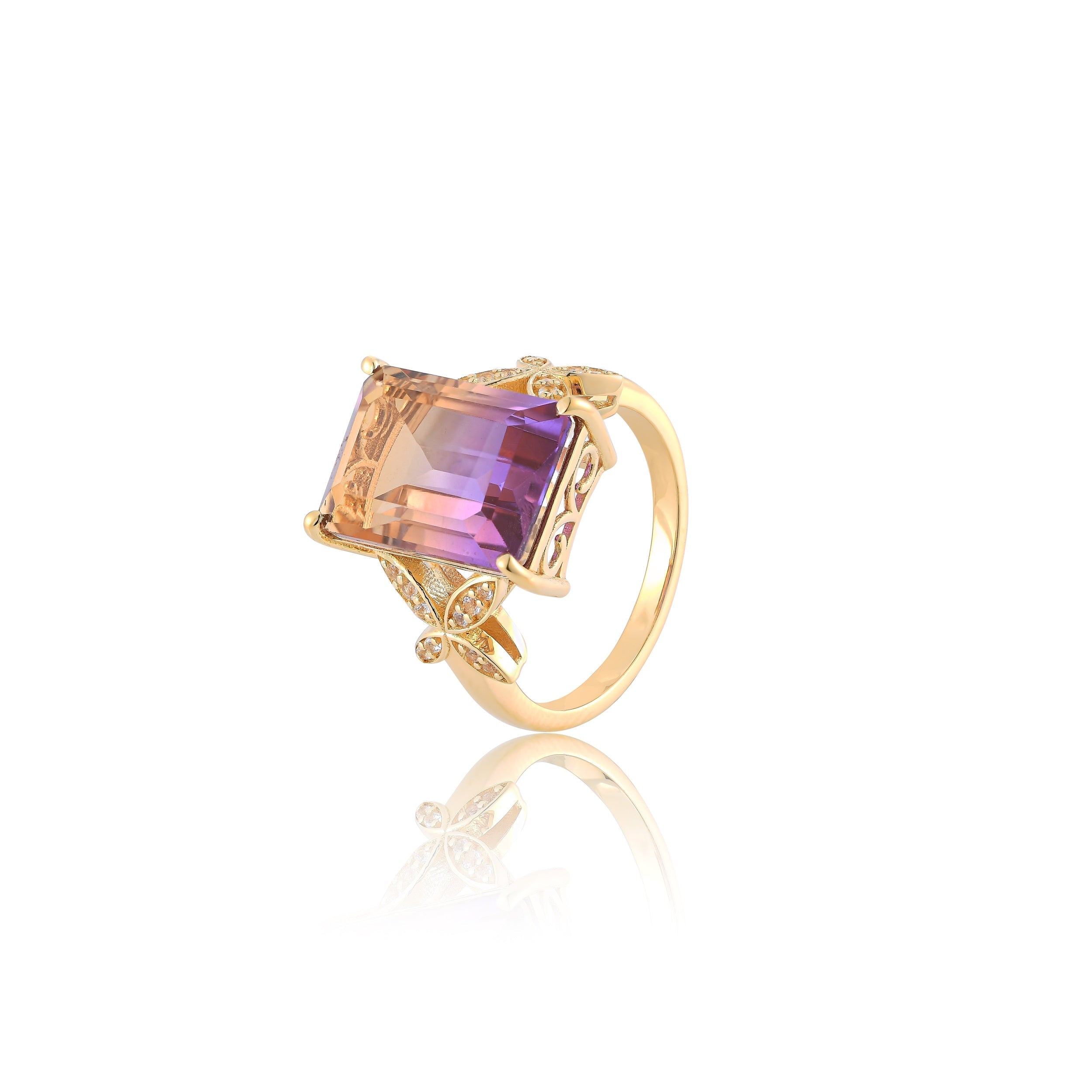 SunSet Serenade Ametrine Quartz Ring