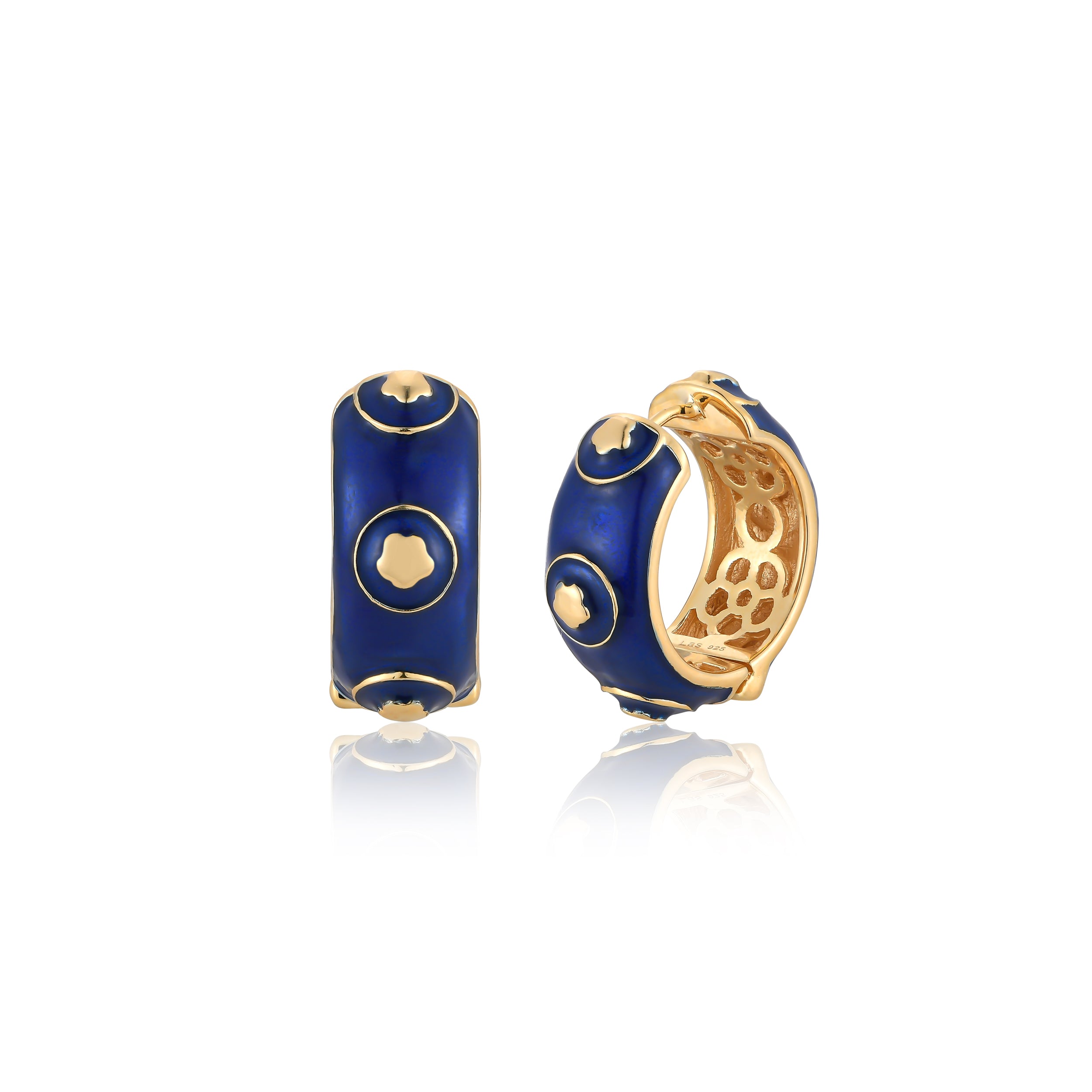 Royal Blue Bloomelle Hoops