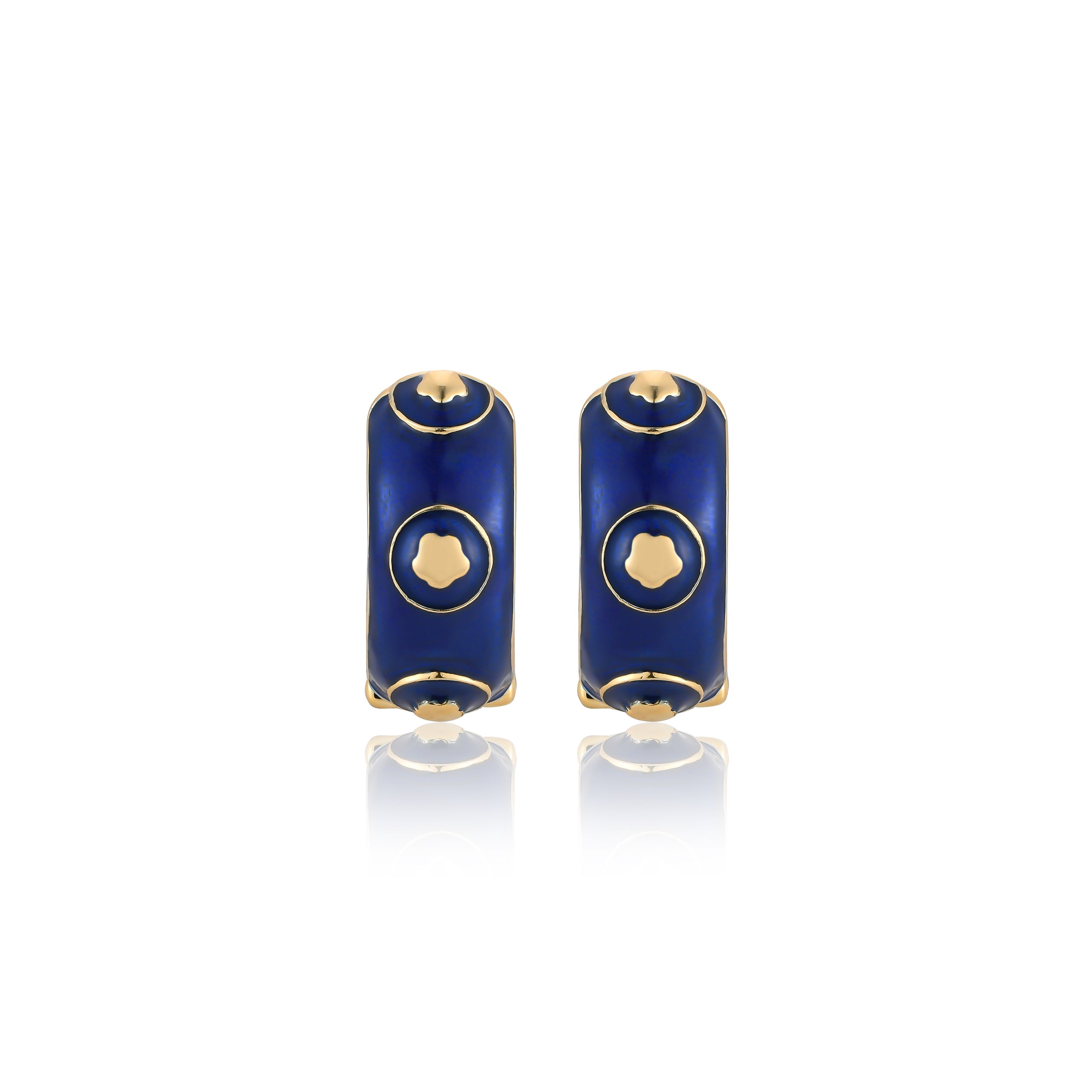 Royal Blue Bloomelle Hoops