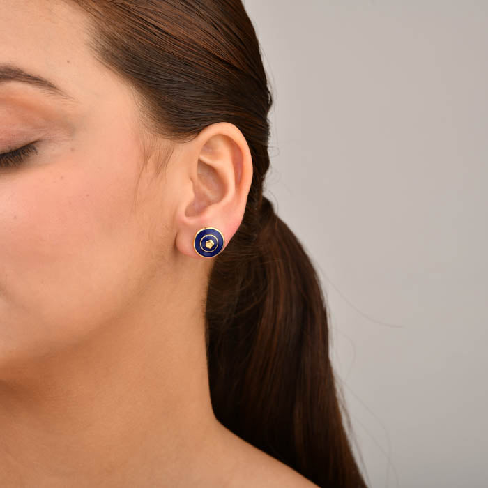 Royal Blue Bloomelle Studs