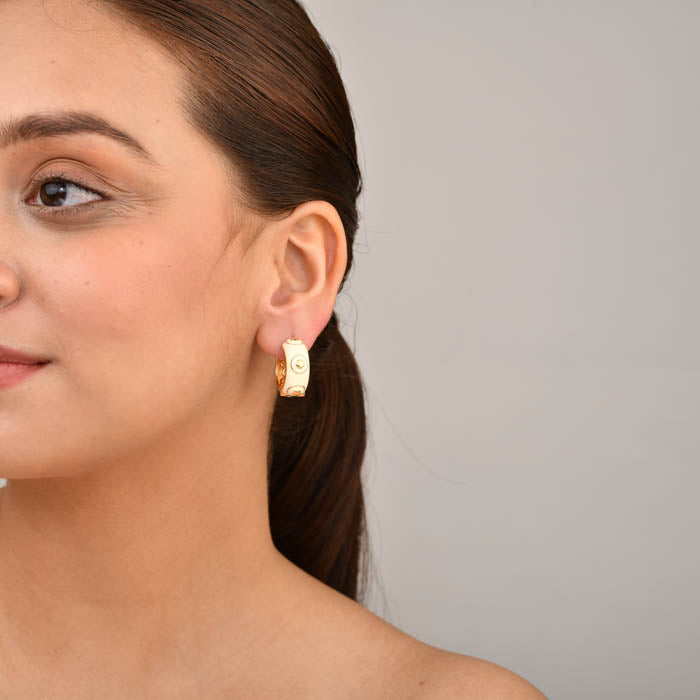 Ivory Bloomelle Hoops