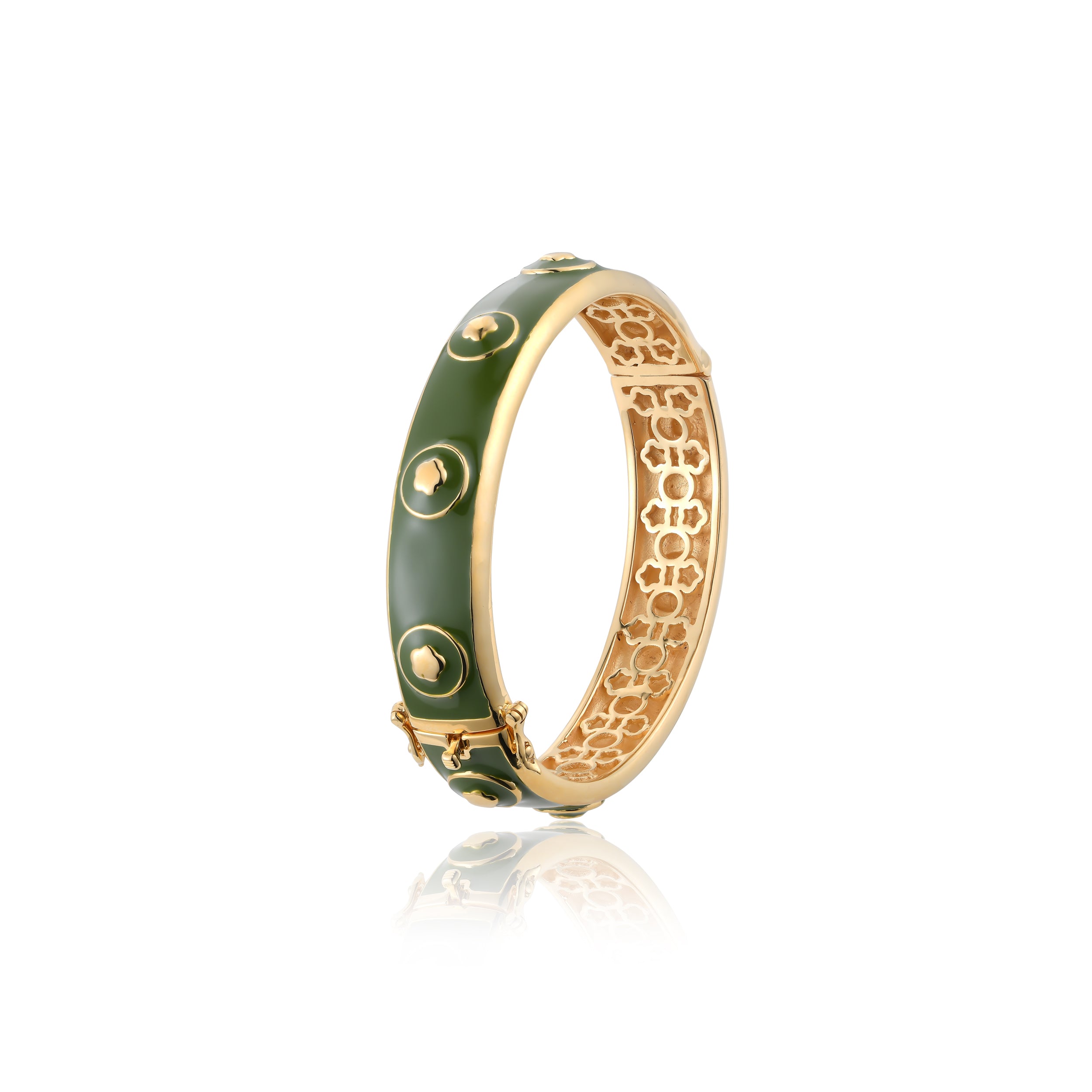 Olive Green Bloomelle Bangles