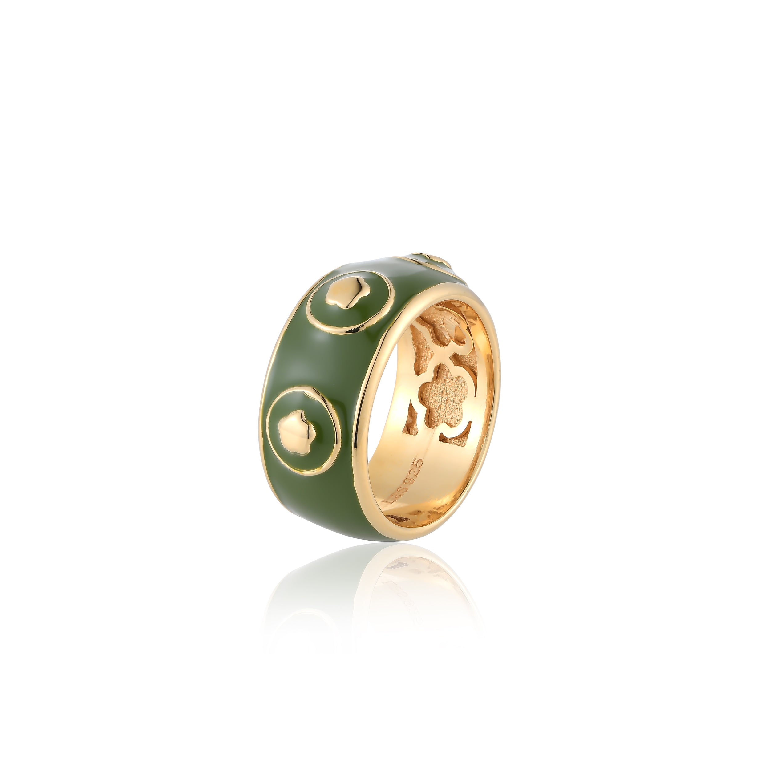 Olive Green Bloomelle Ring